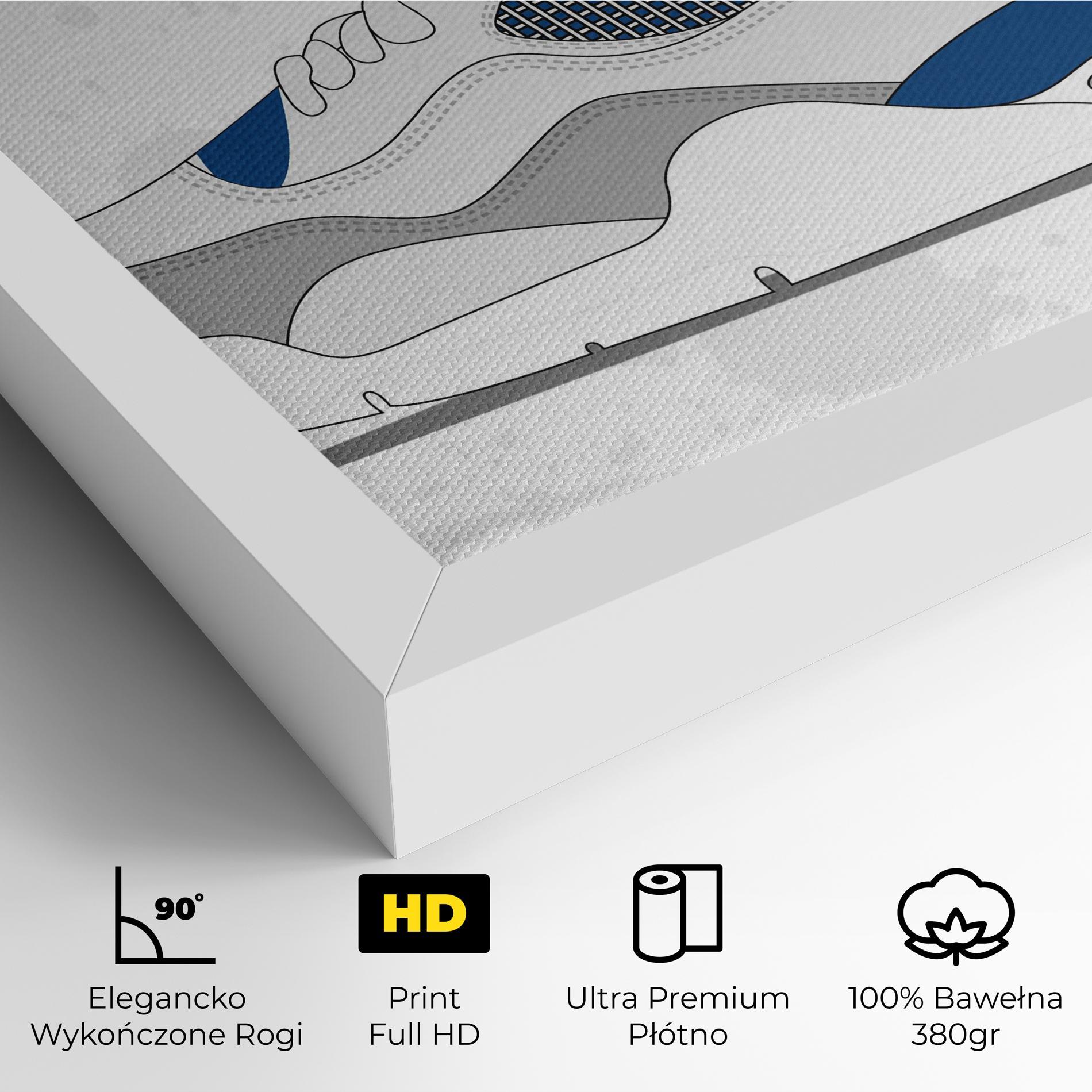 Obraz na Płótnie Blue Grey Sneakers mockup 4