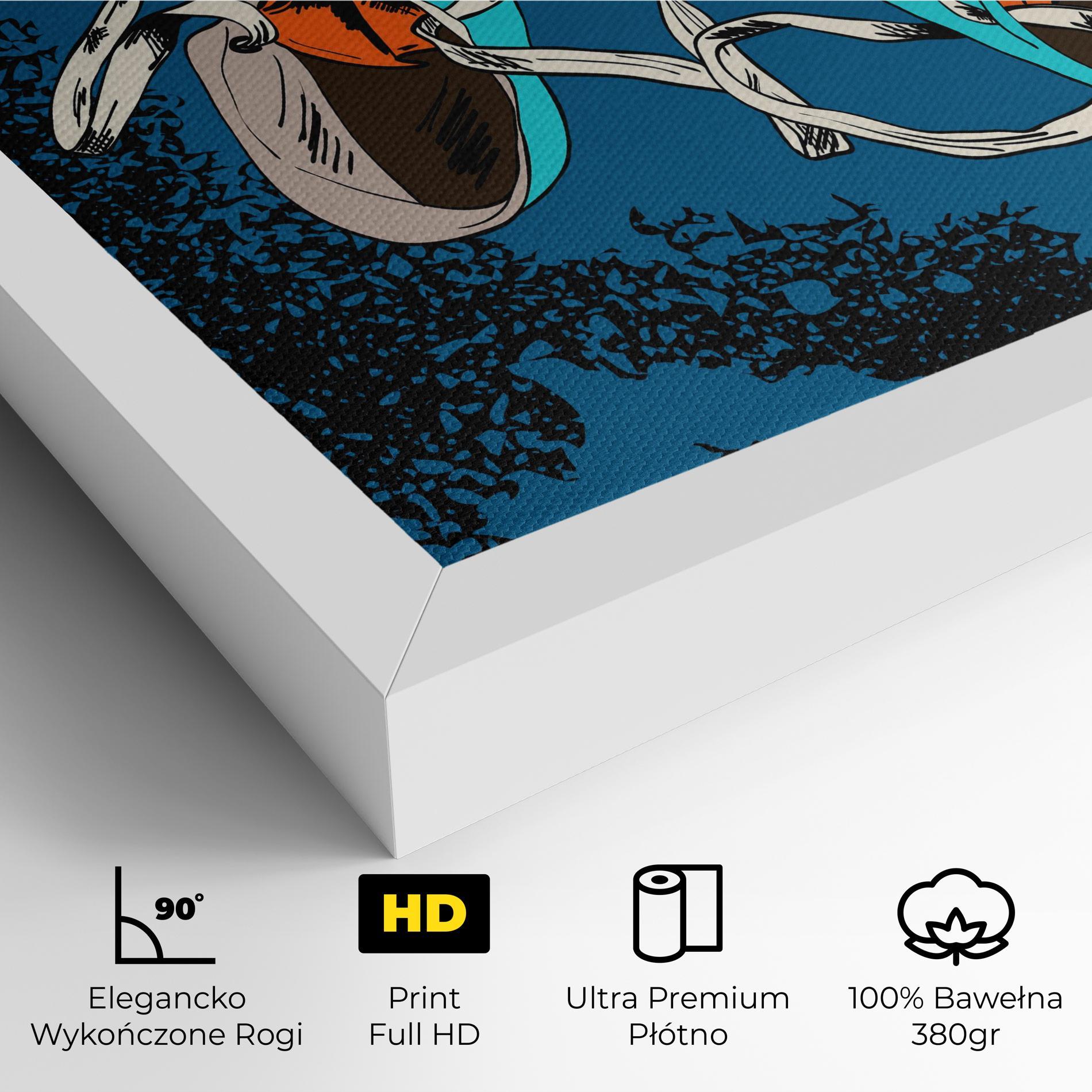 Obraz na Płótnie Blue Shoes Splash mockup 4