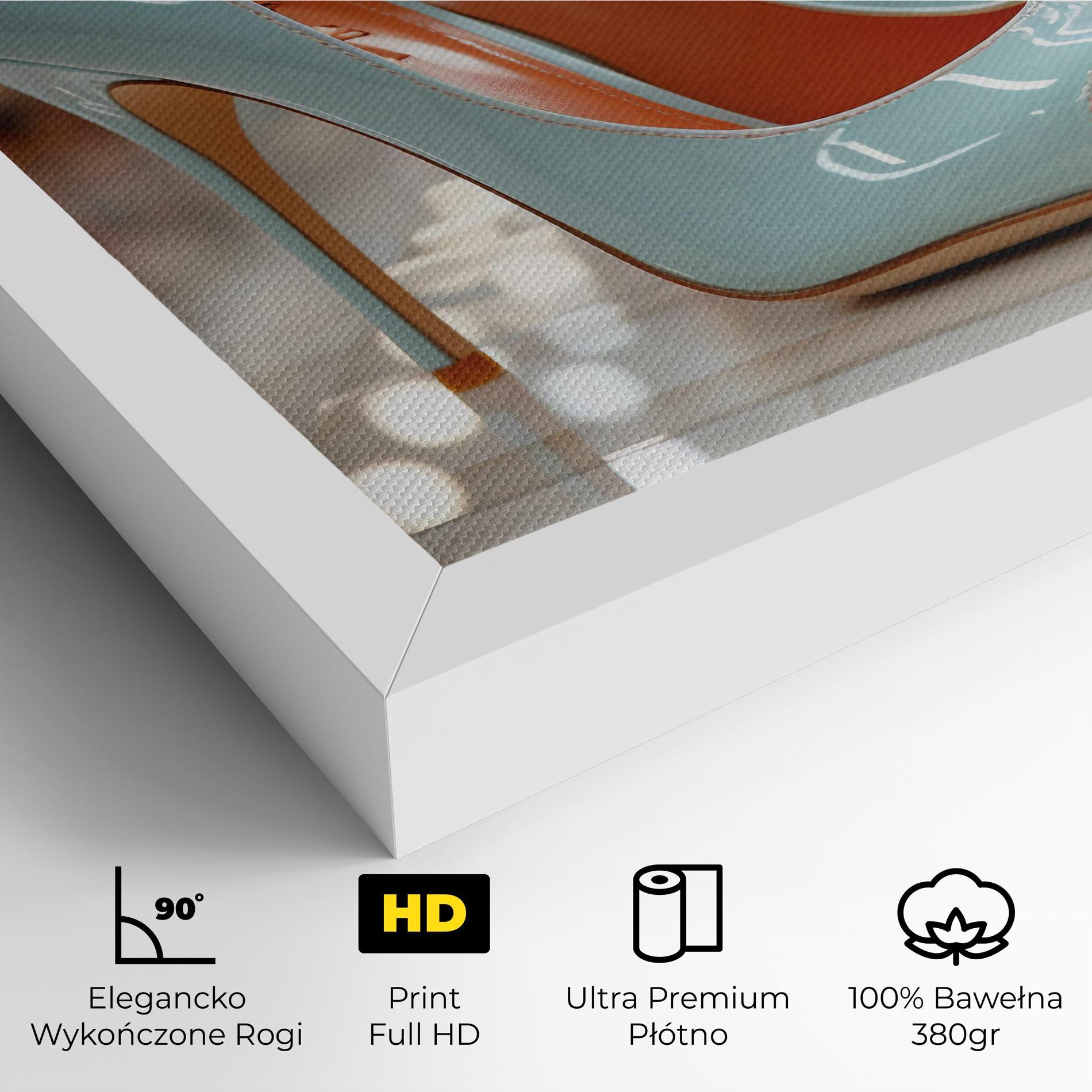 Obraz na Płótnie Light Blue Heels mockup 4