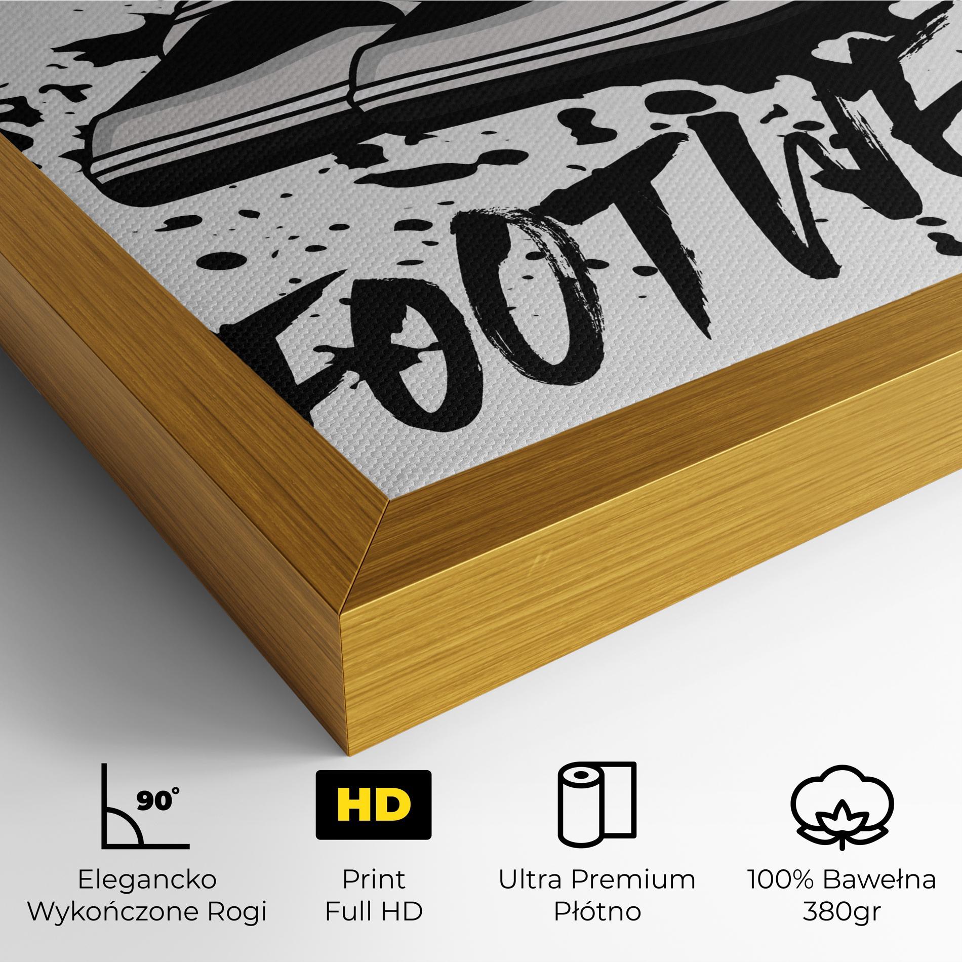 Obraz na Płótnie Black Footwear mockup 4