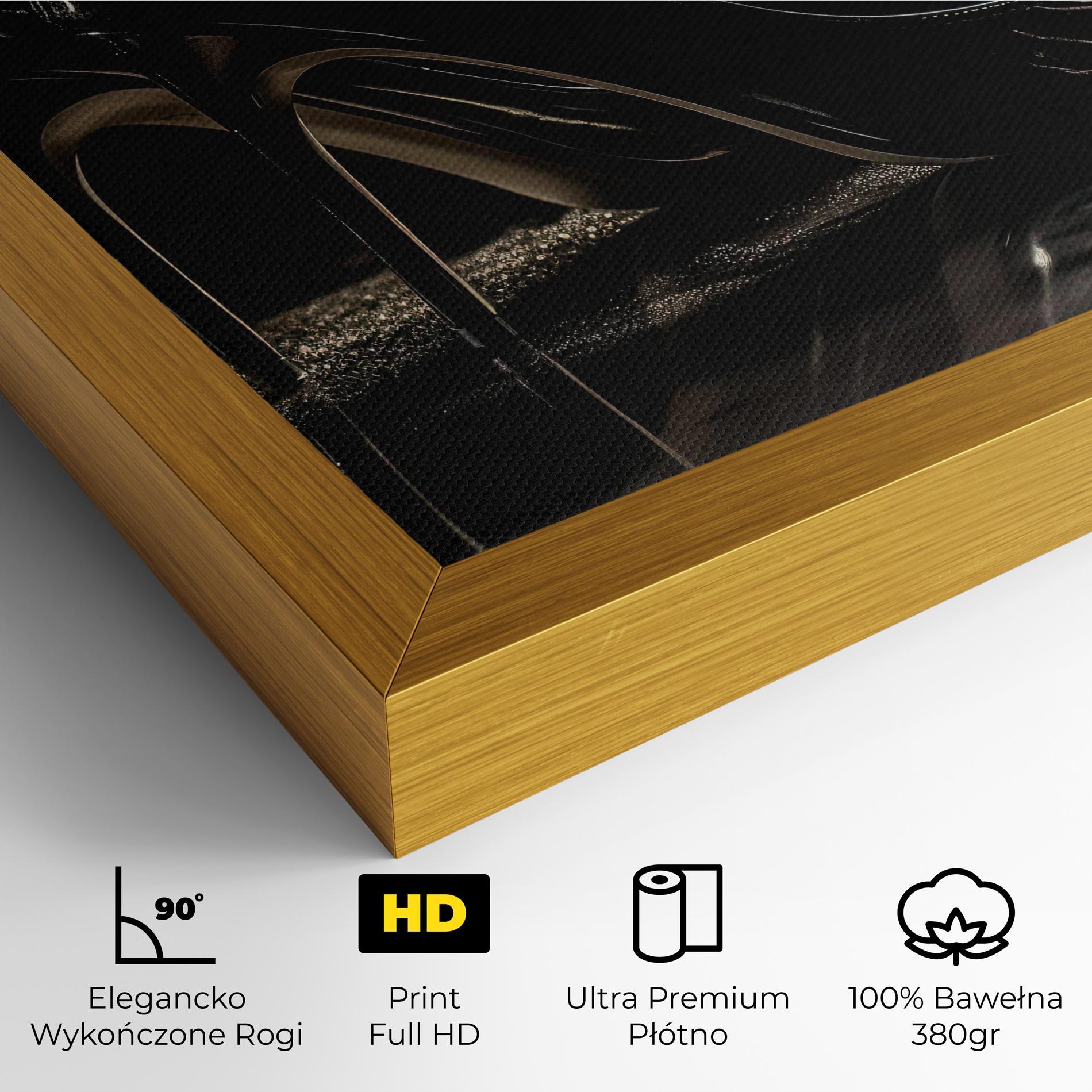 Obraz na Płótnie Black Leather Shoes mockup 4