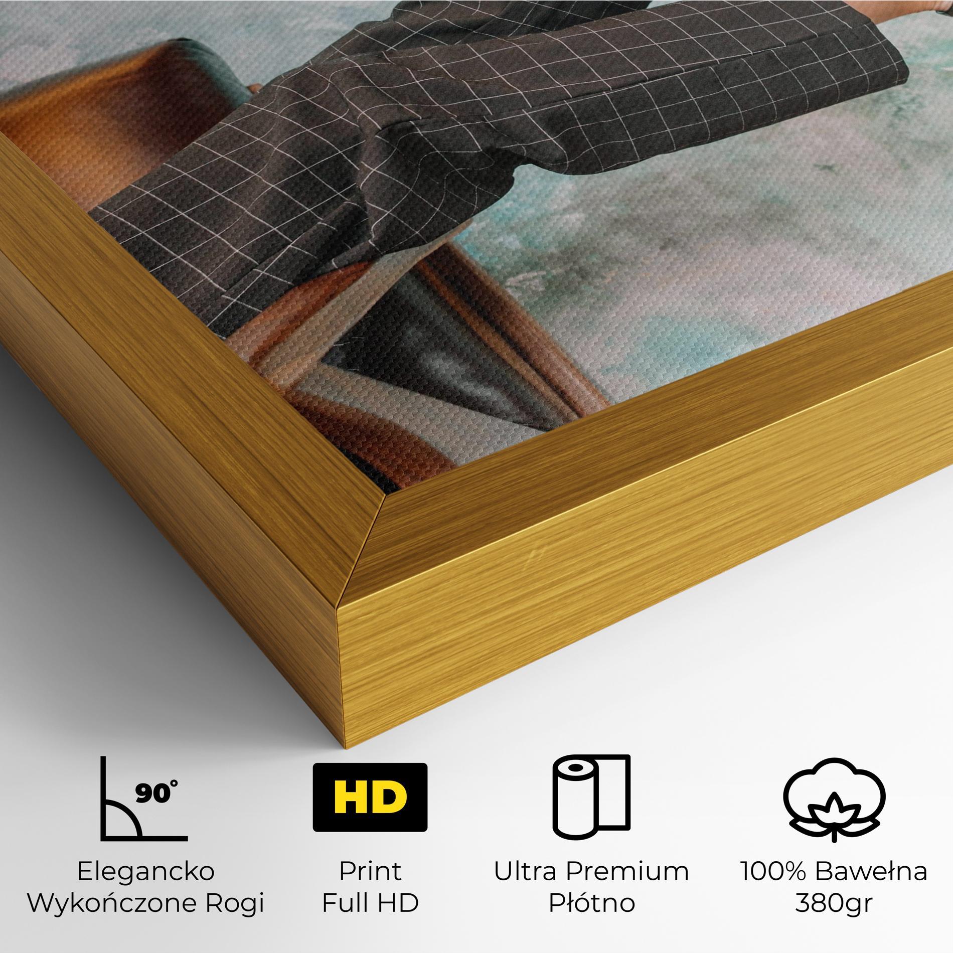 Obraz na Płótnie Black Shoes On Chair mockup 4