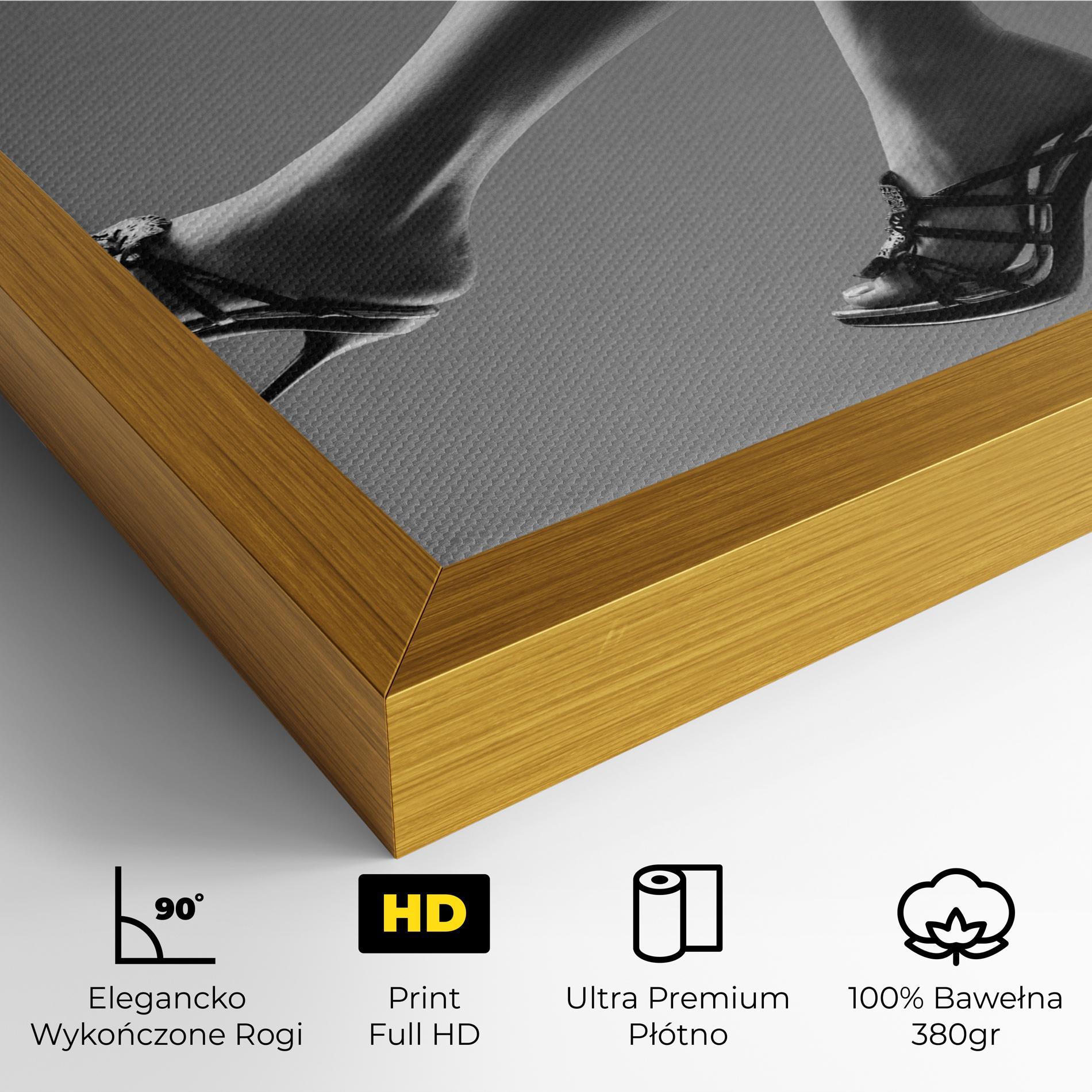 Obraz na Płótnie Black Shoes On Grey mockup 4