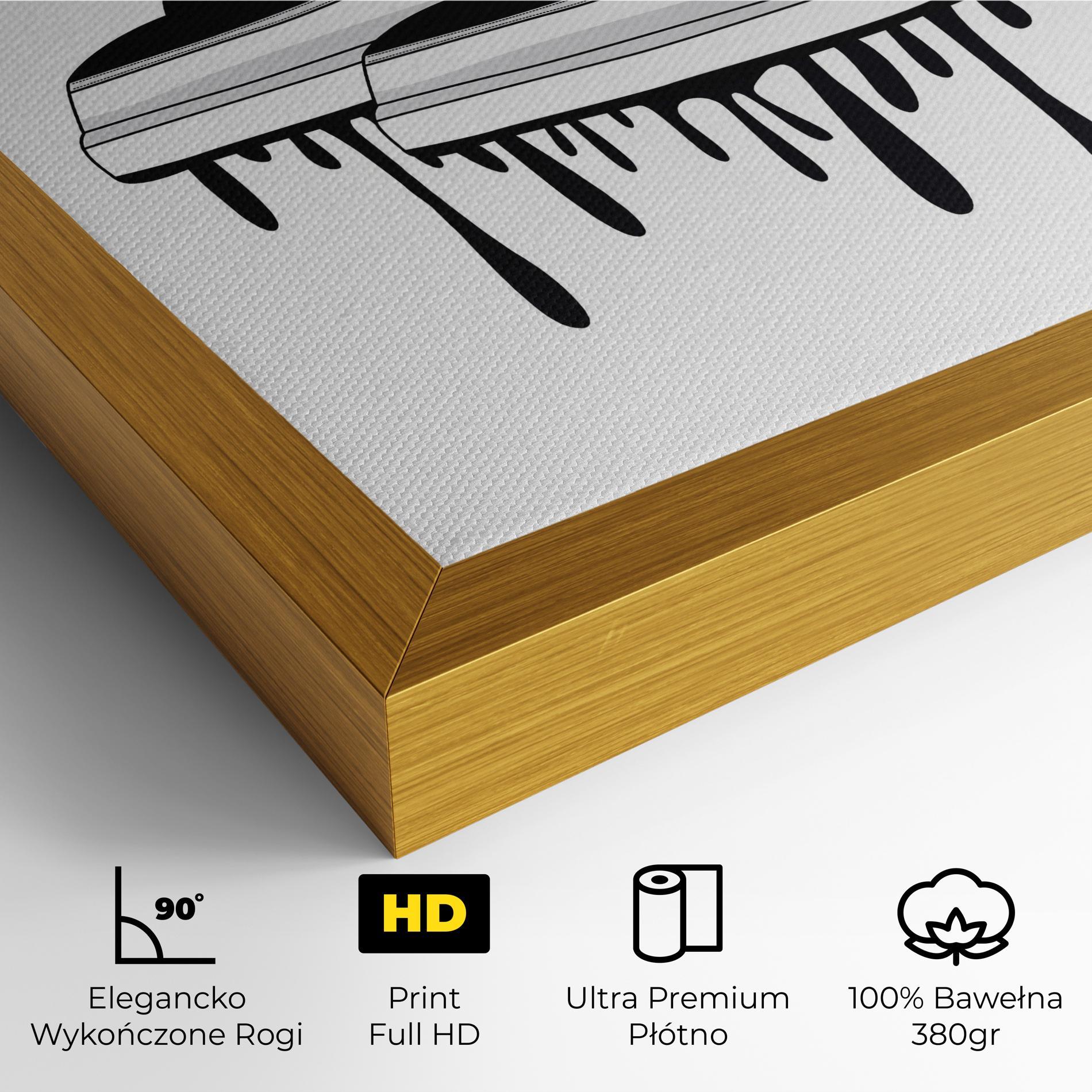 Obraz na Płótnie Black White Shoes mockup 4