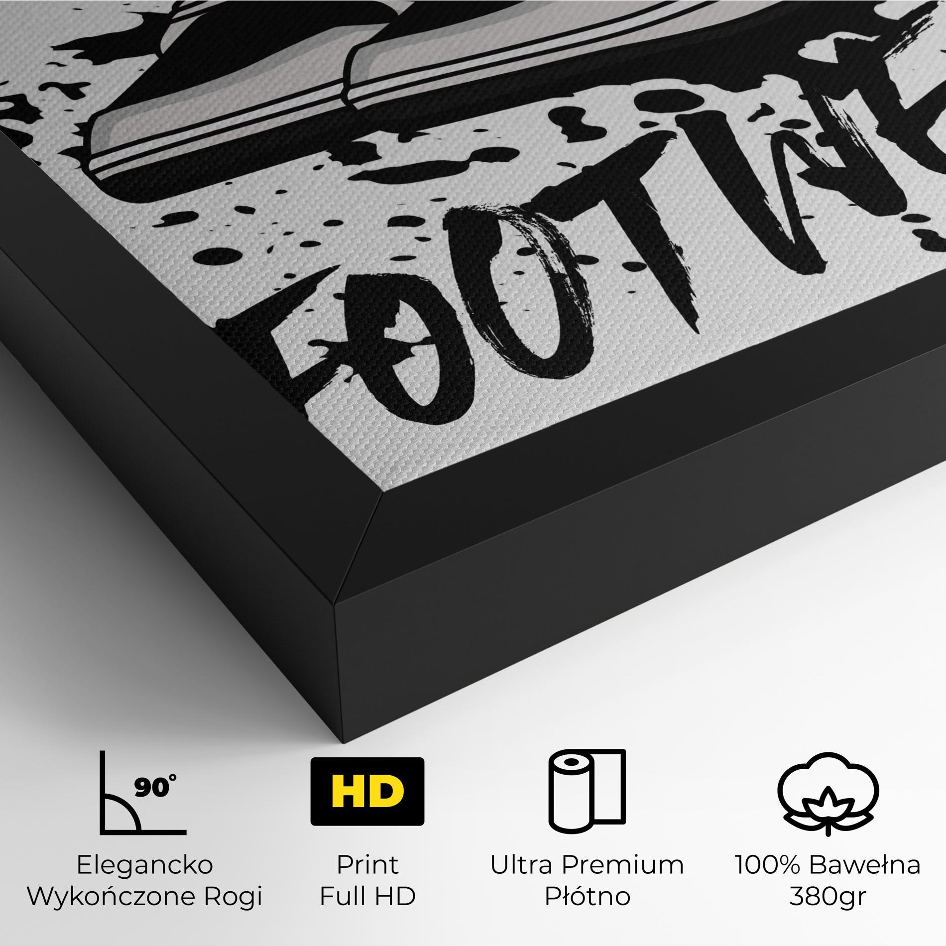 Obraz na Płótnie Black Footwear mockup 4