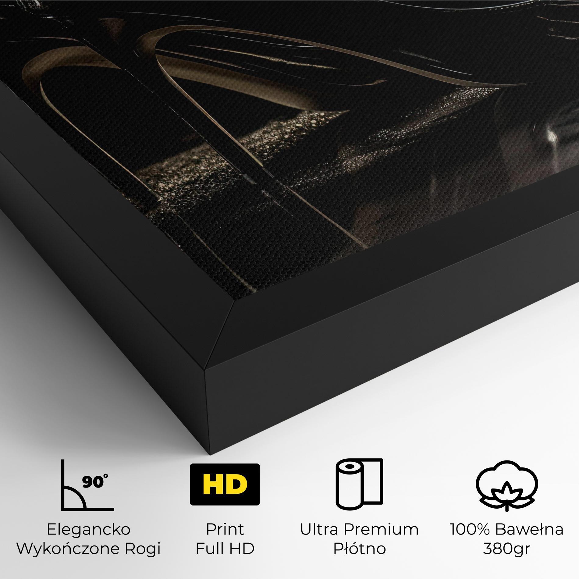 Obraz na Płótnie Black Leather Shoes mockup 4