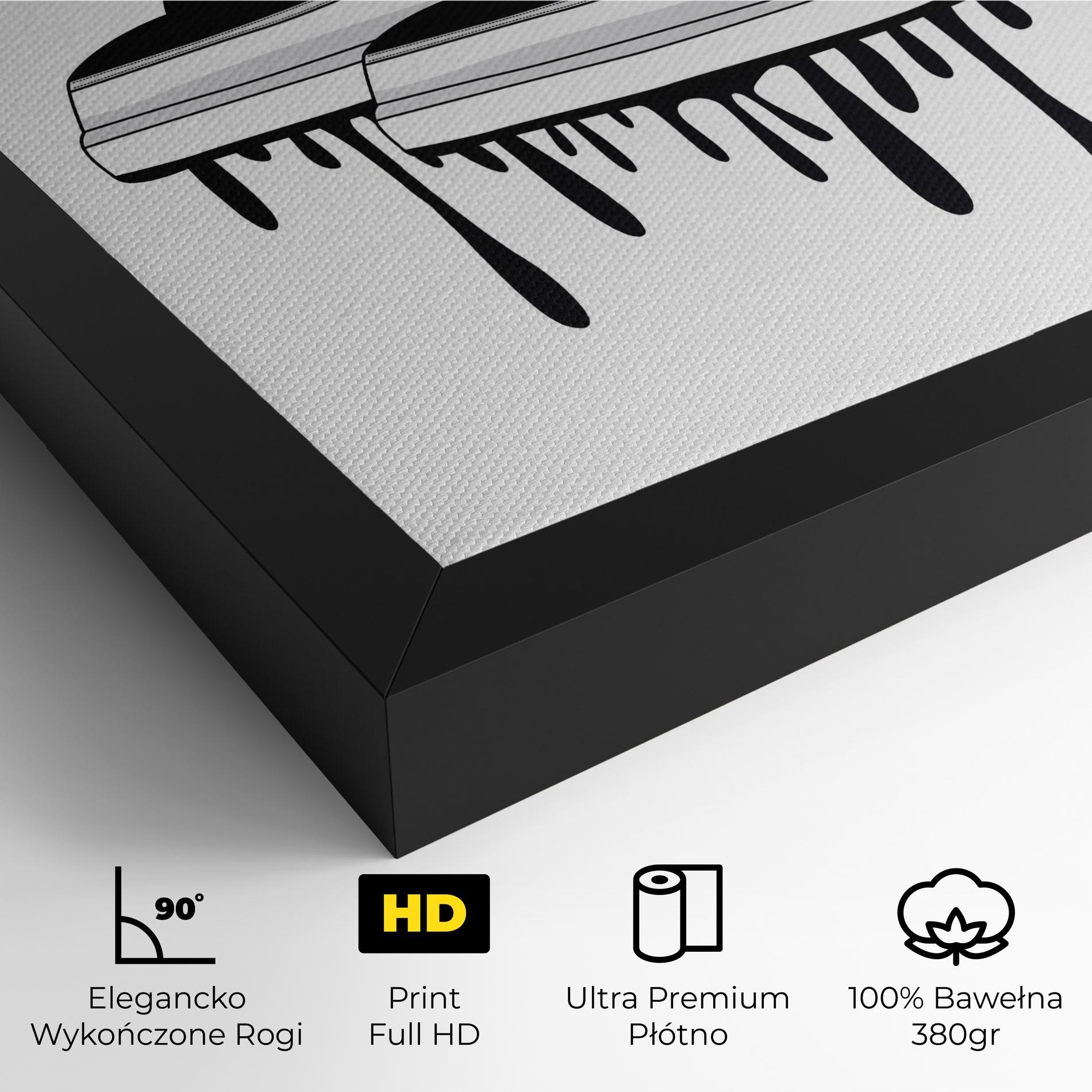 Obraz na Płótnie Black White Shoes mockup 4