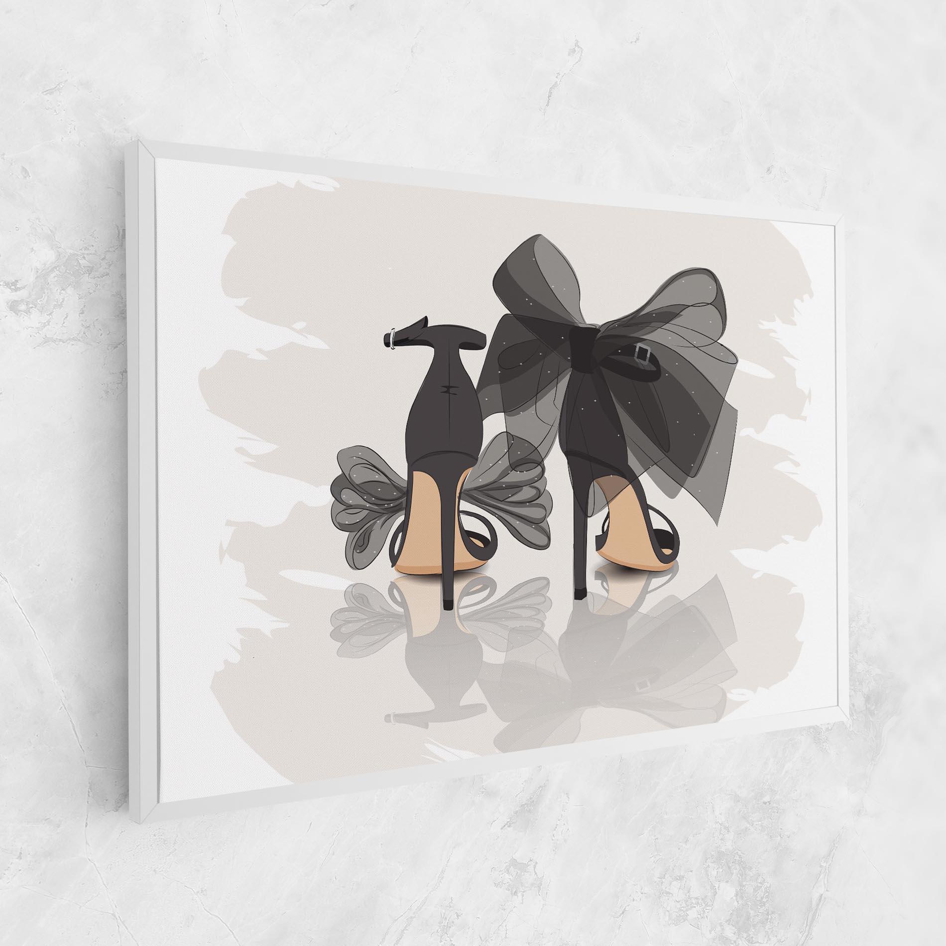 Obraz na Płótnie Black Bow Heels mockup 1