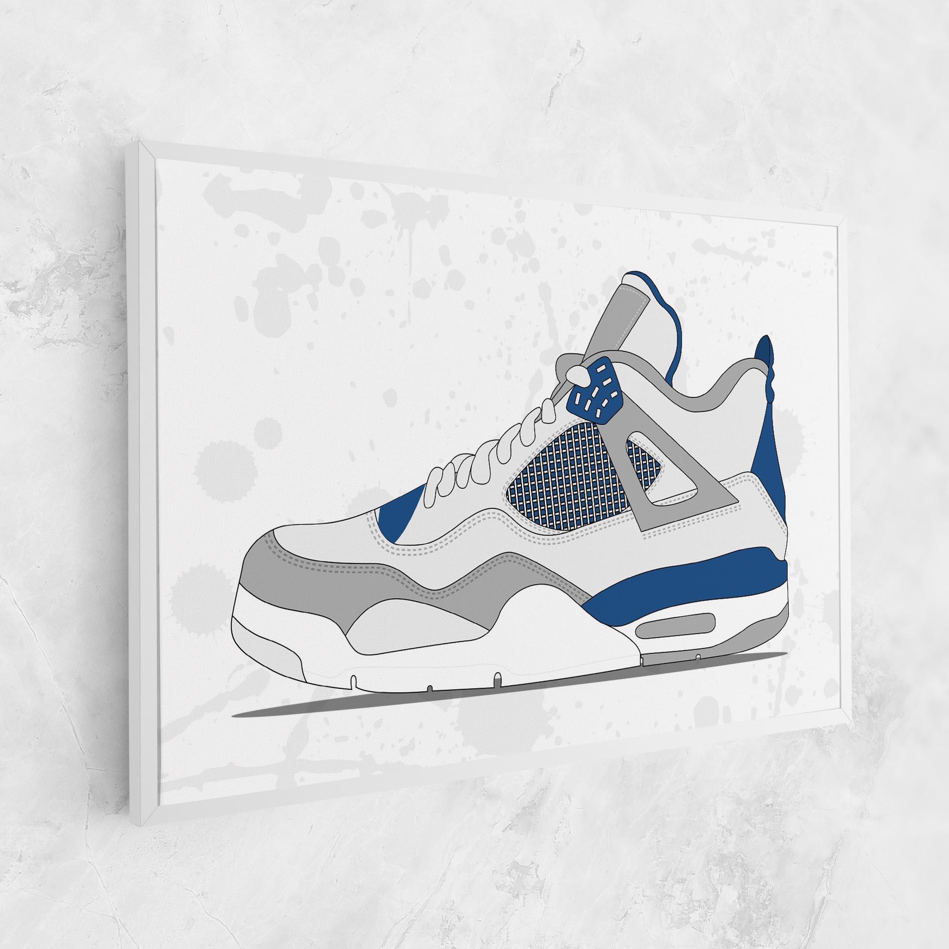 Obraz na Płótnie Blue Grey Sneakers mockup 1