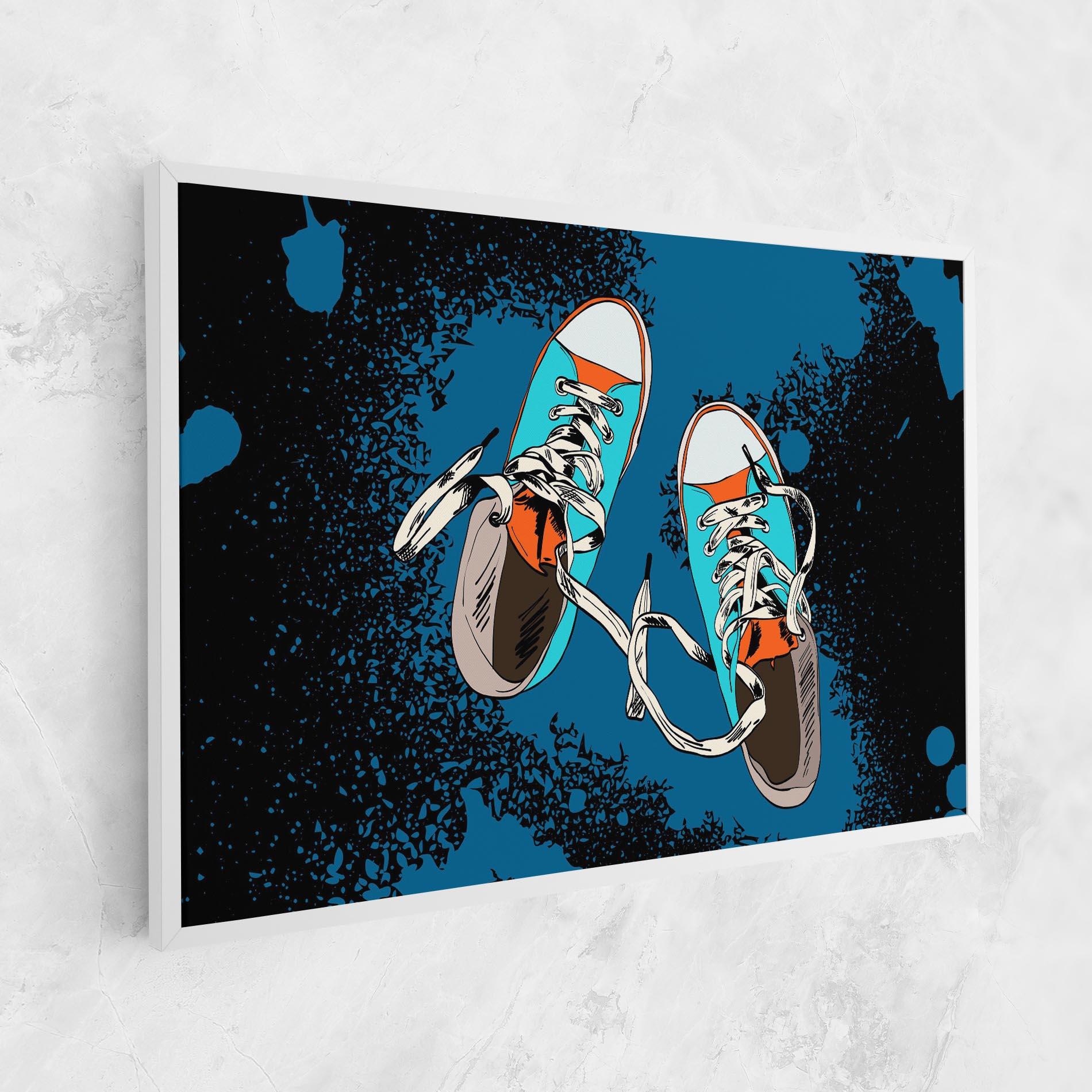 Obraz na Płótnie Blue Shoes Splash mockup 1
