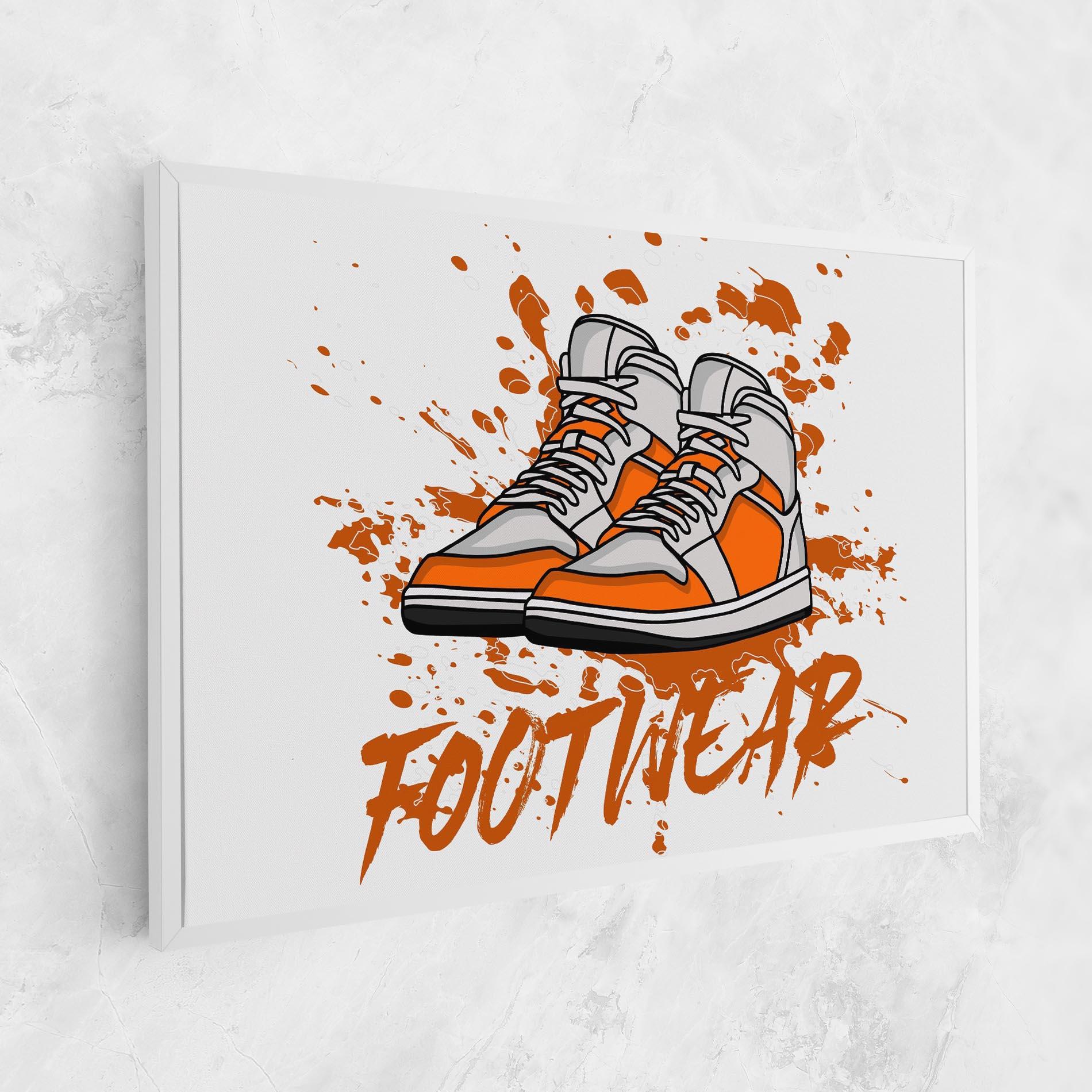 Obraz na Płótnie Orange Footwear mockup 1