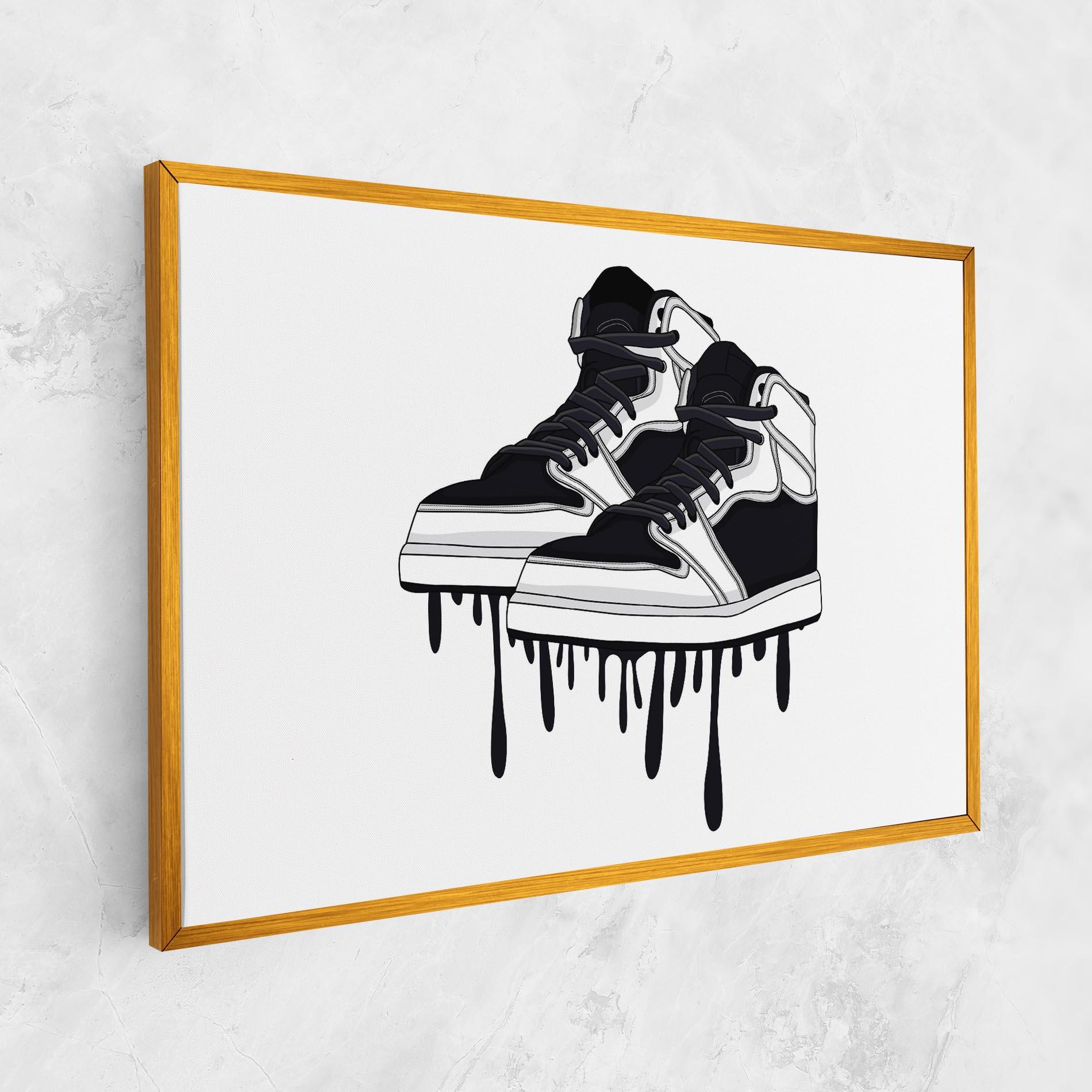 Obraz na Płótnie Black White Shoes mockup 1