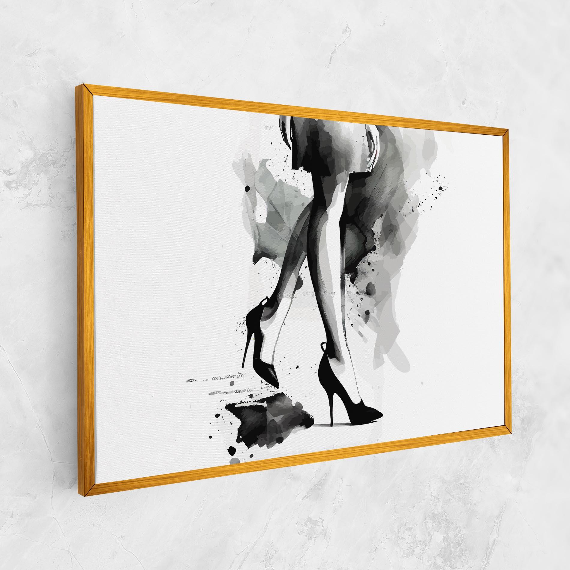 Obraz na Płótnie Watercolor Shoes mockup 1