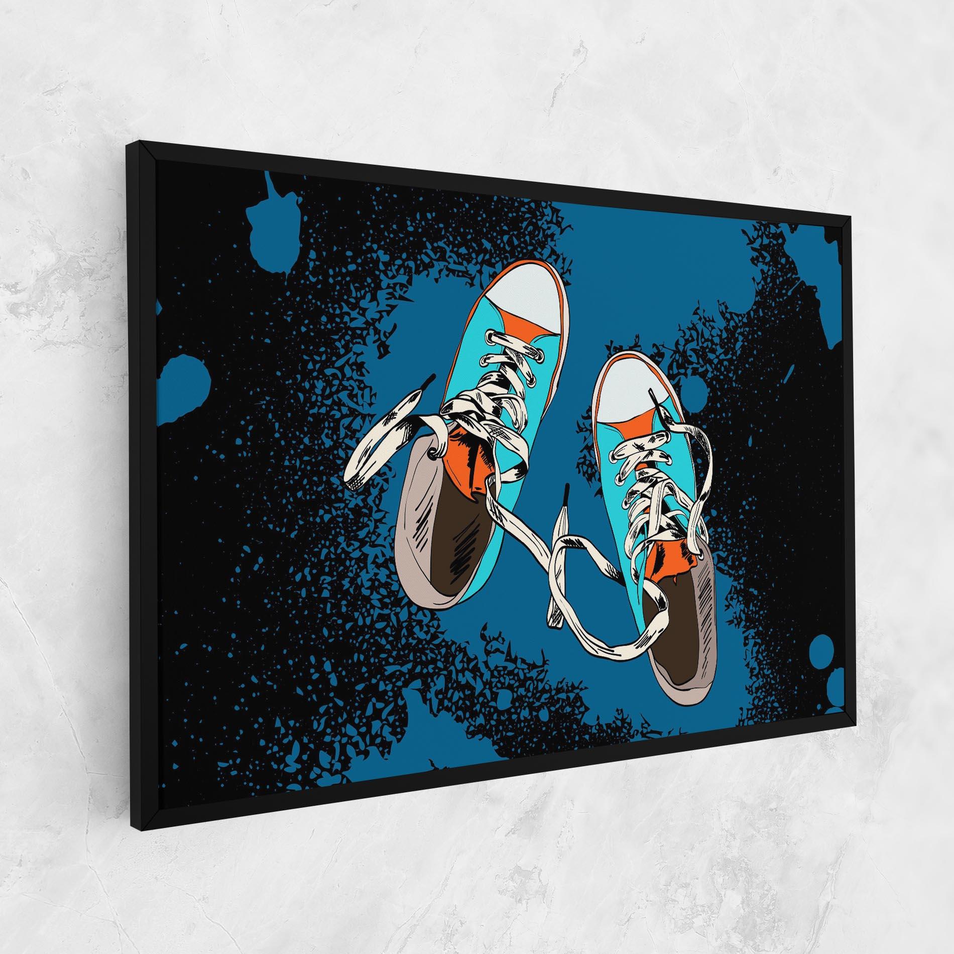 Obraz na Płótnie Blue Shoes Splash mockup 1
