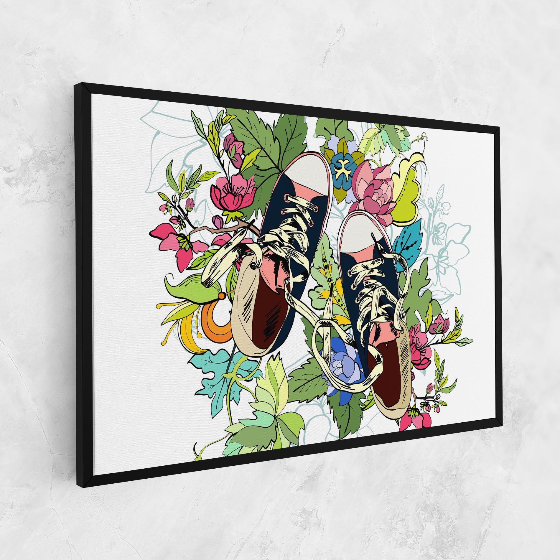 Obraz na Płótnie Flower Shoes mockup 1