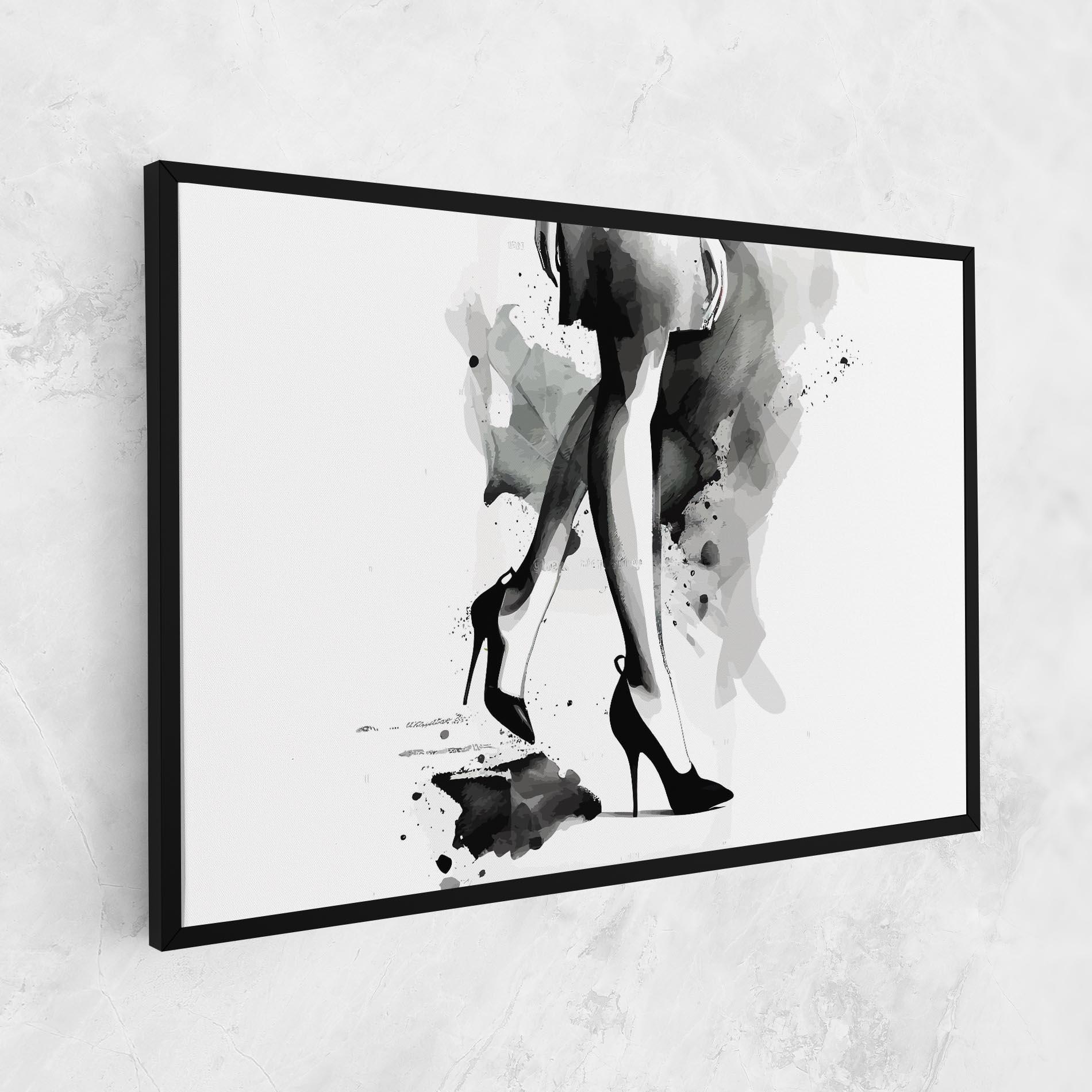 Obraz na Płótnie Watercolor Shoes mockup 1