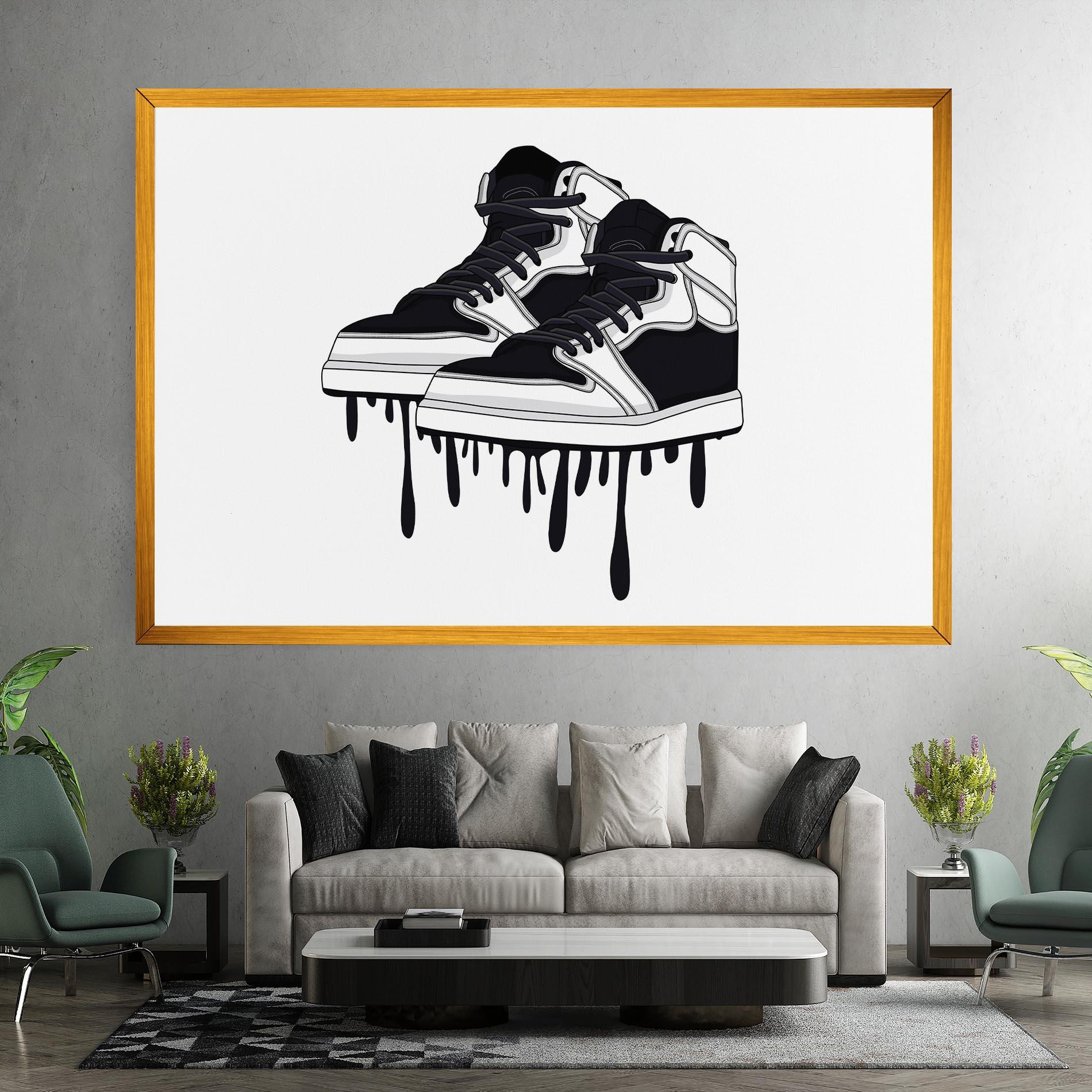 Obraz na Płótnie Black White Shoes mockup 7