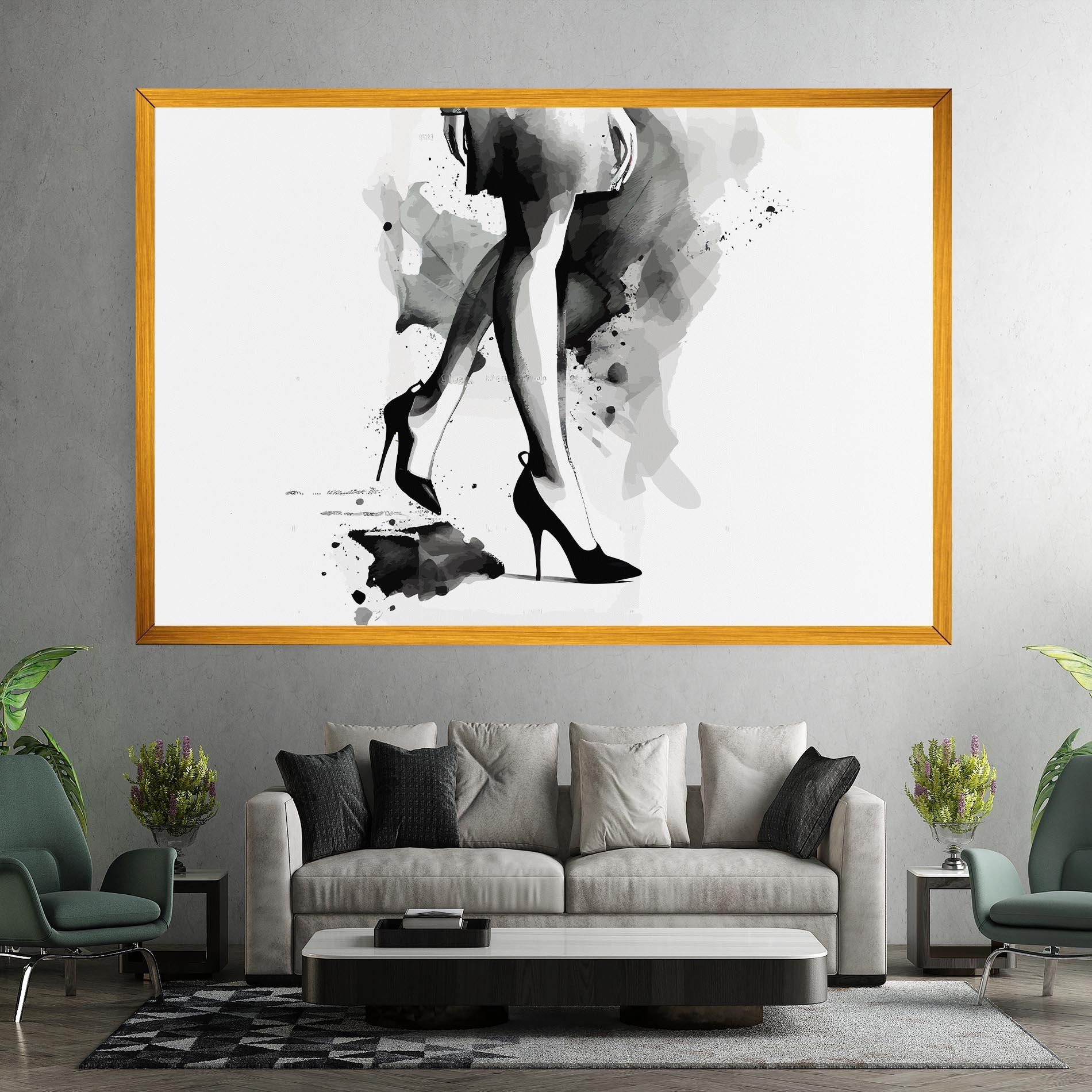 Obraz na Płótnie Watercolor Shoes mockup 7