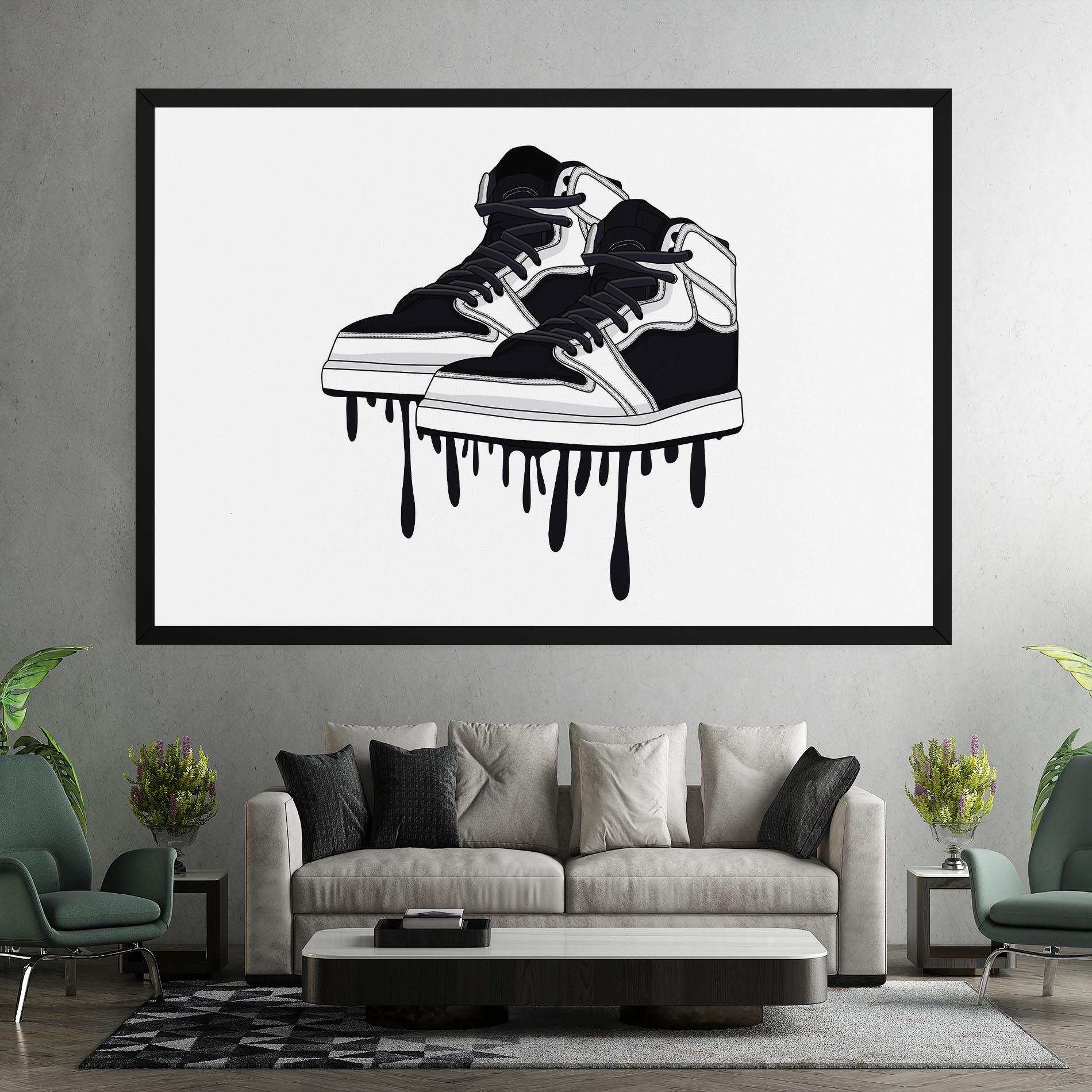 Obraz na Płótnie Black White Shoes mockup 7