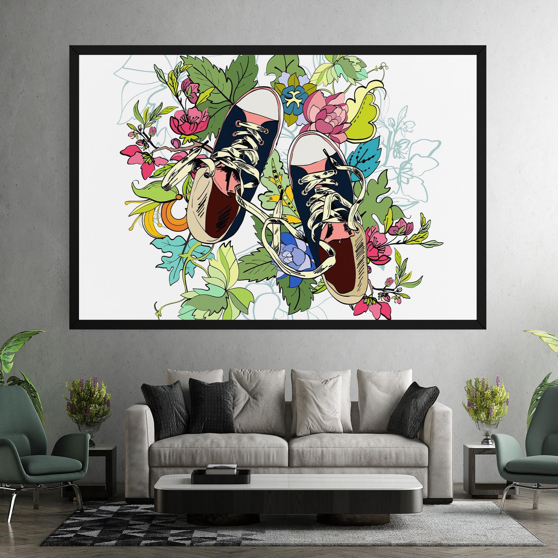 Obraz na Płótnie Flower Shoes mockup 7