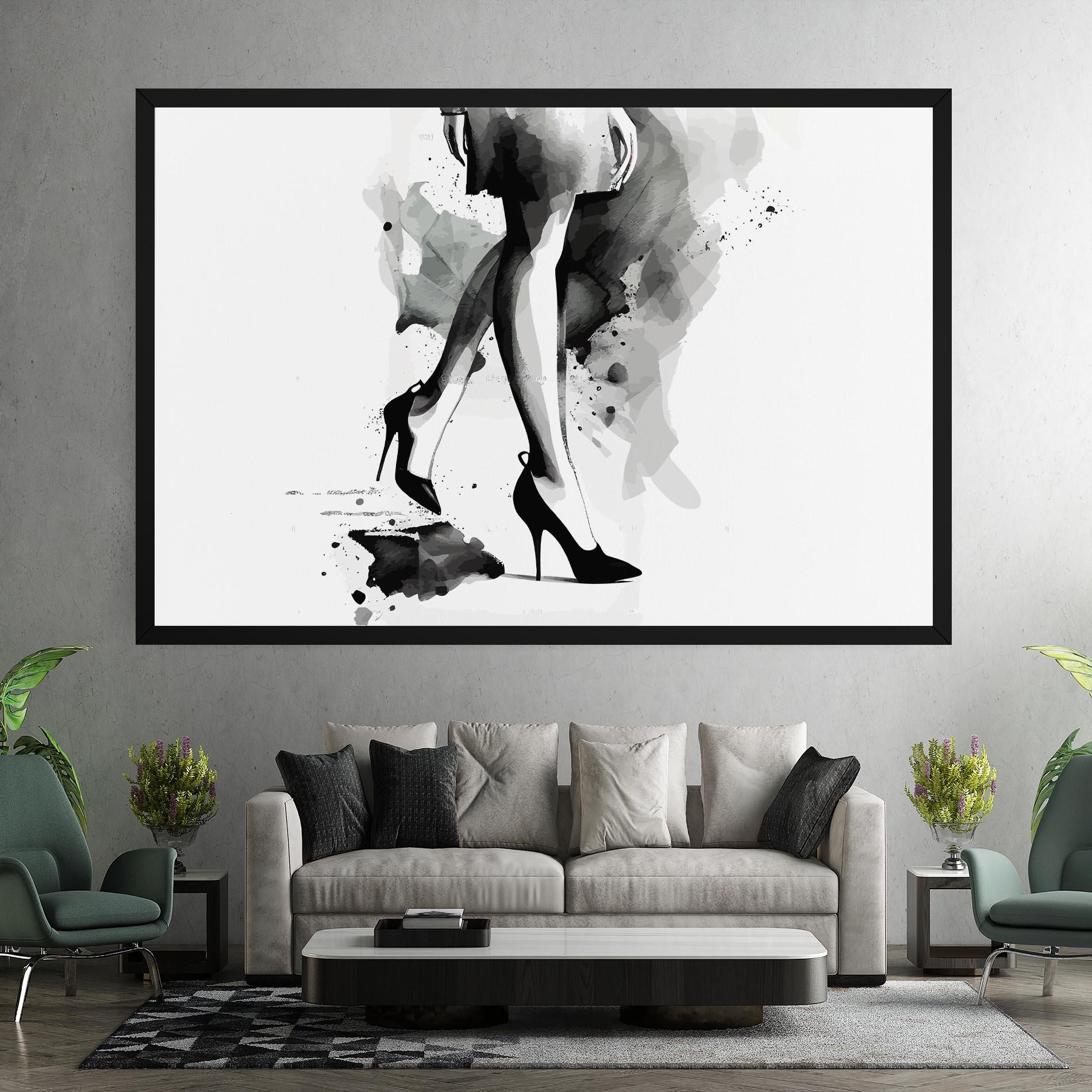 Obraz na Płótnie Watercolor Shoes mockup 7