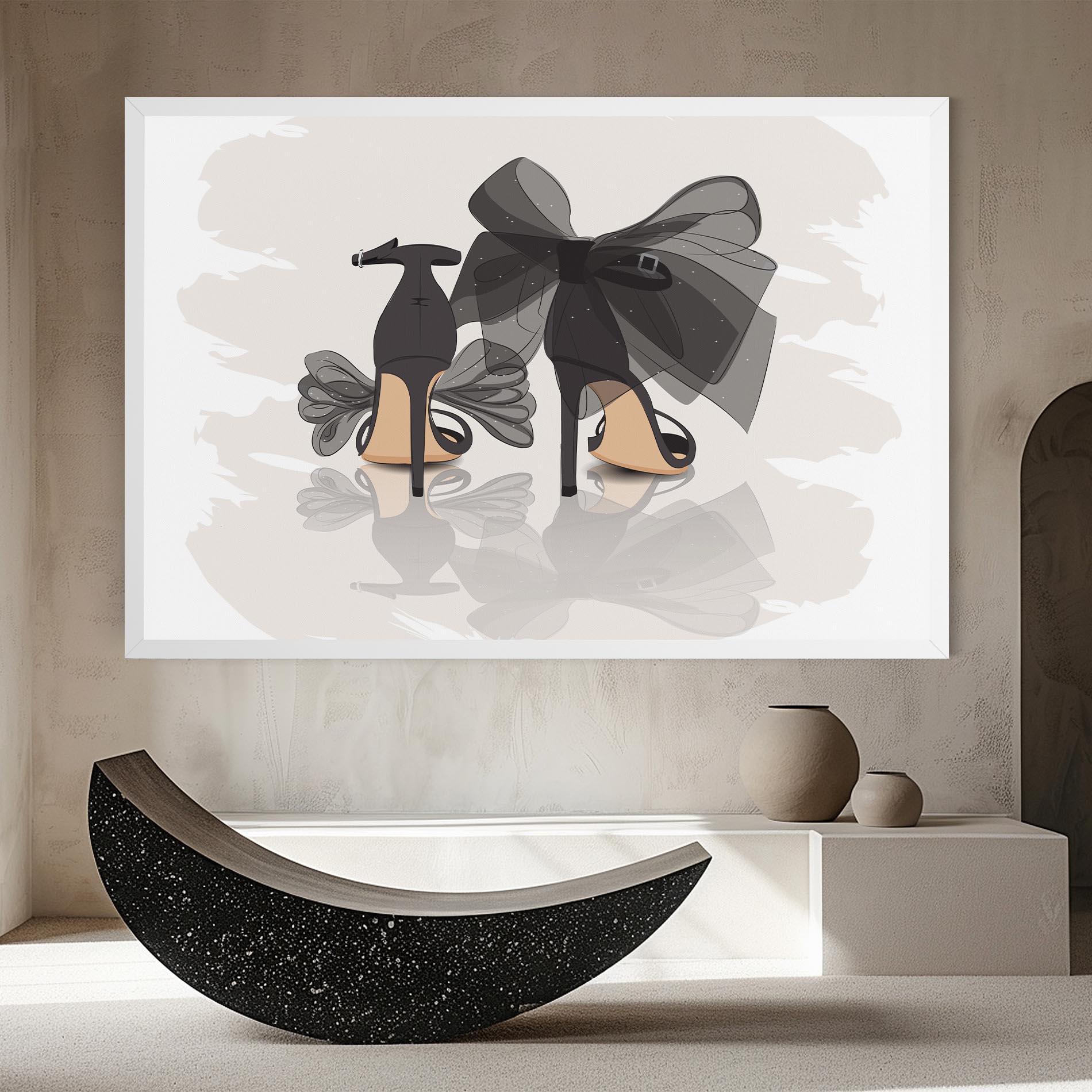 Obraz na Płótnie Black Bow Heels mockup 8