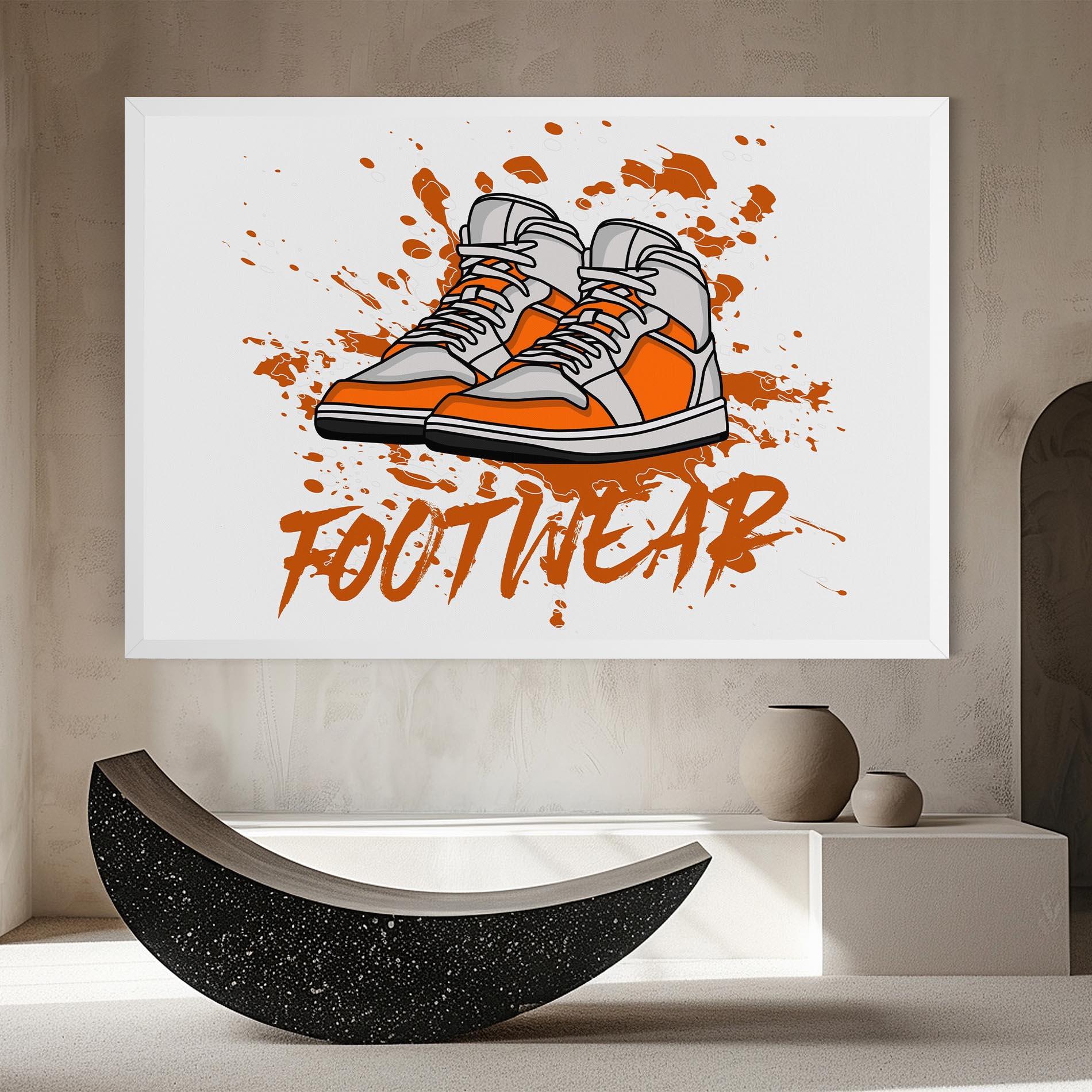 Obraz na Płótnie Orange Footwear mockup 8