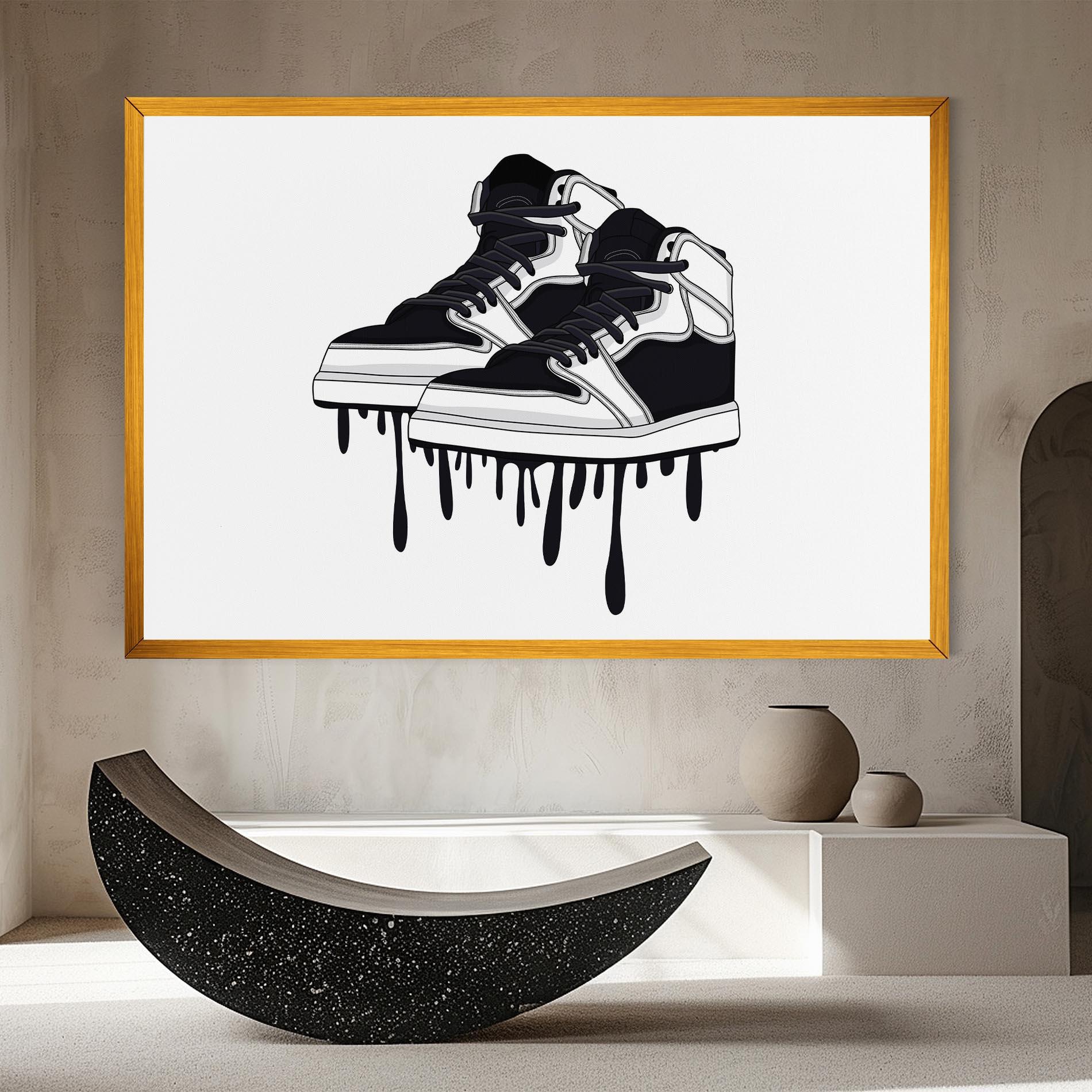 Obraz na Płótnie Black White Shoes mockup 8