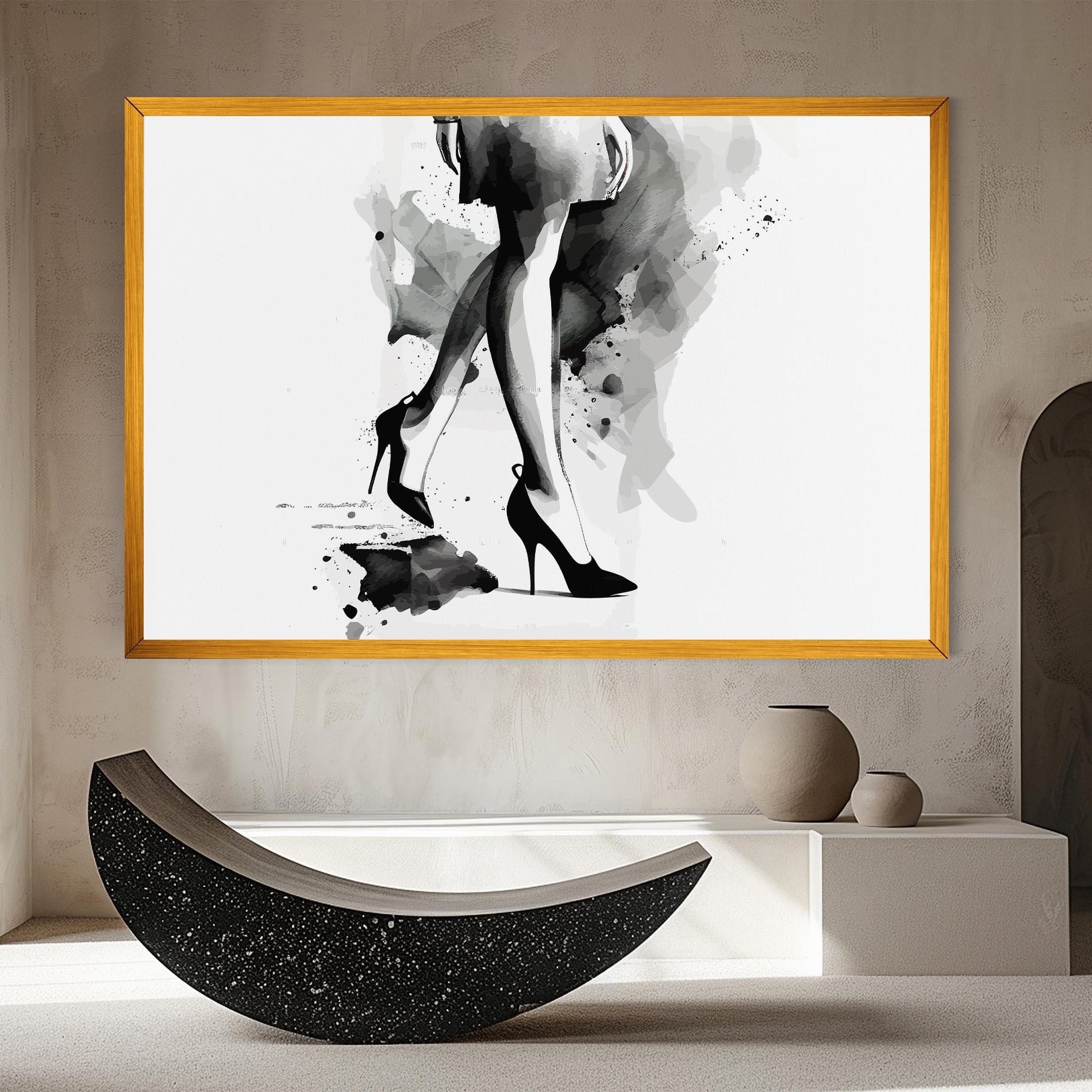 Obraz na Płótnie Watercolor Shoes mockup 8