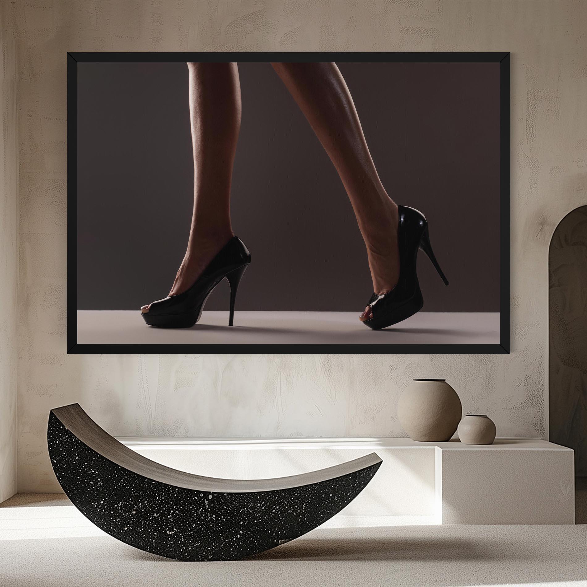 Obraz na Płótnie Black High Heels mockup 8