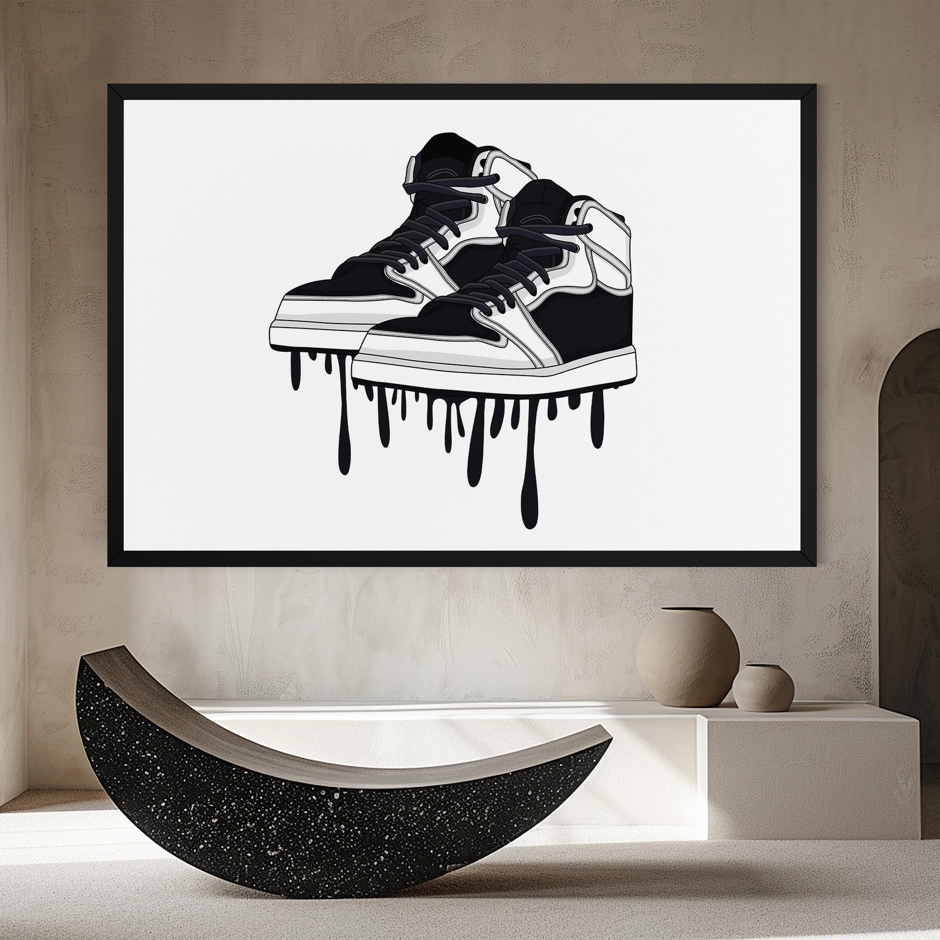 Obraz na Płótnie Black White Shoes mockup 8