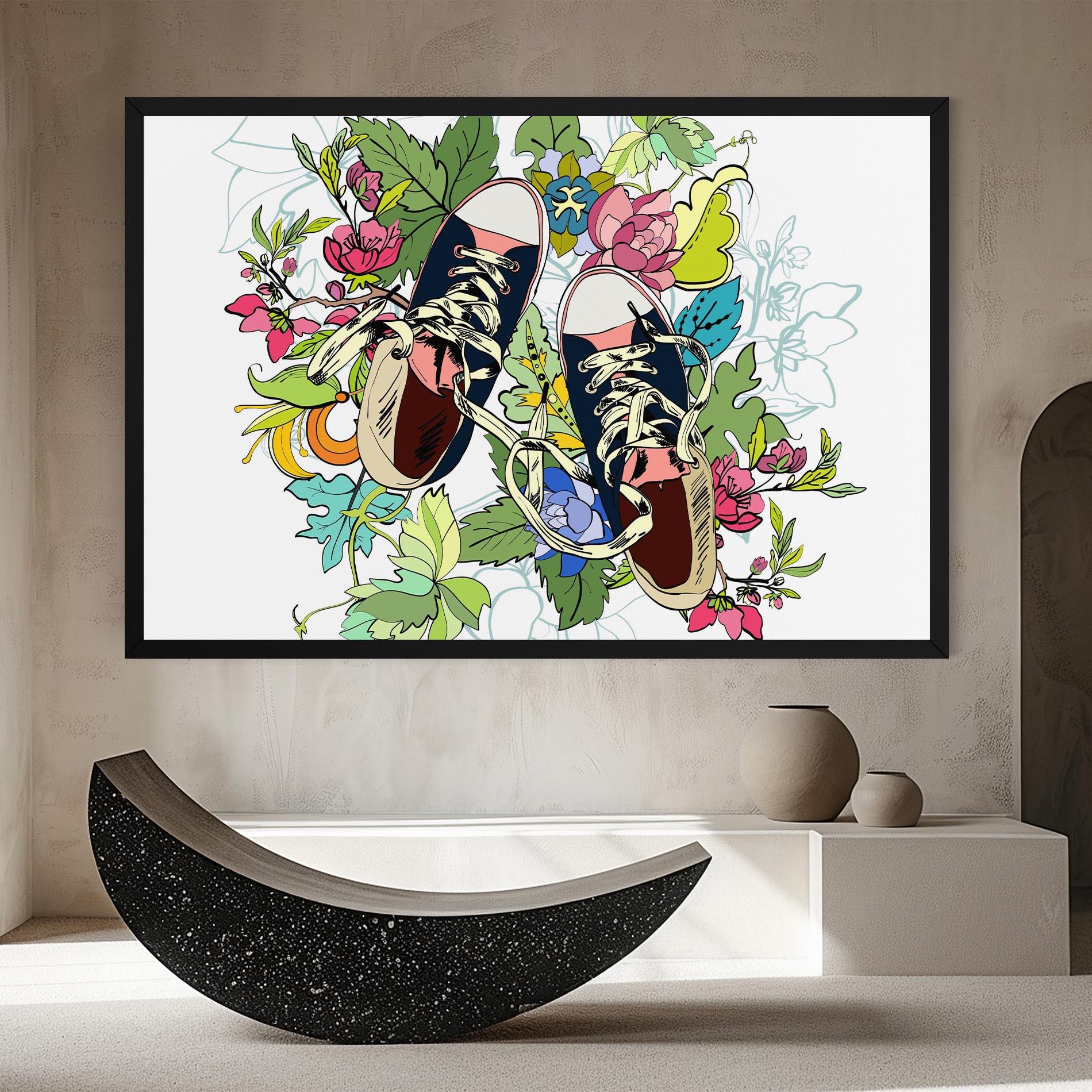 Obraz na Płótnie Flower Shoes mockup 8