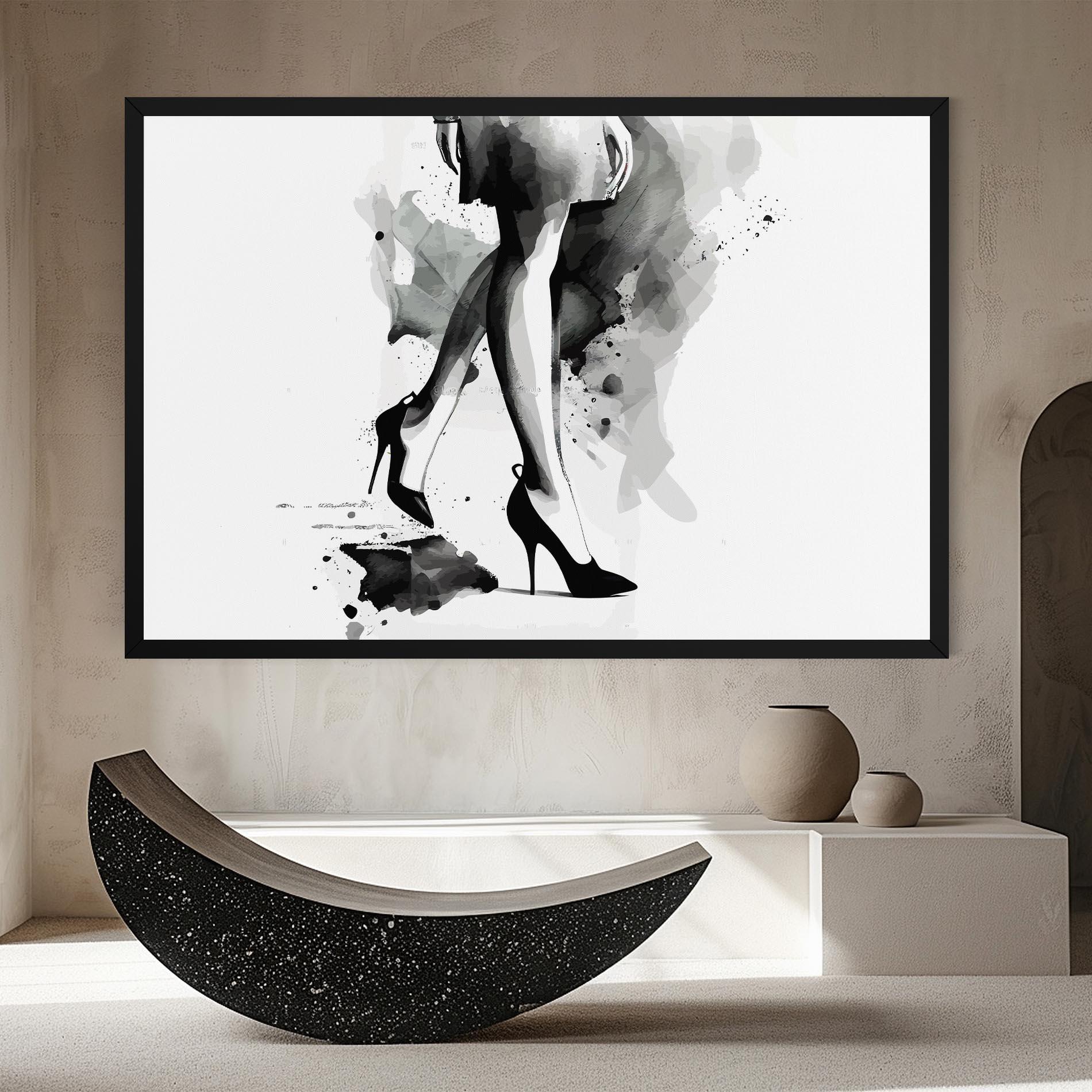 Obraz na Płótnie Watercolor Shoes mockup 8