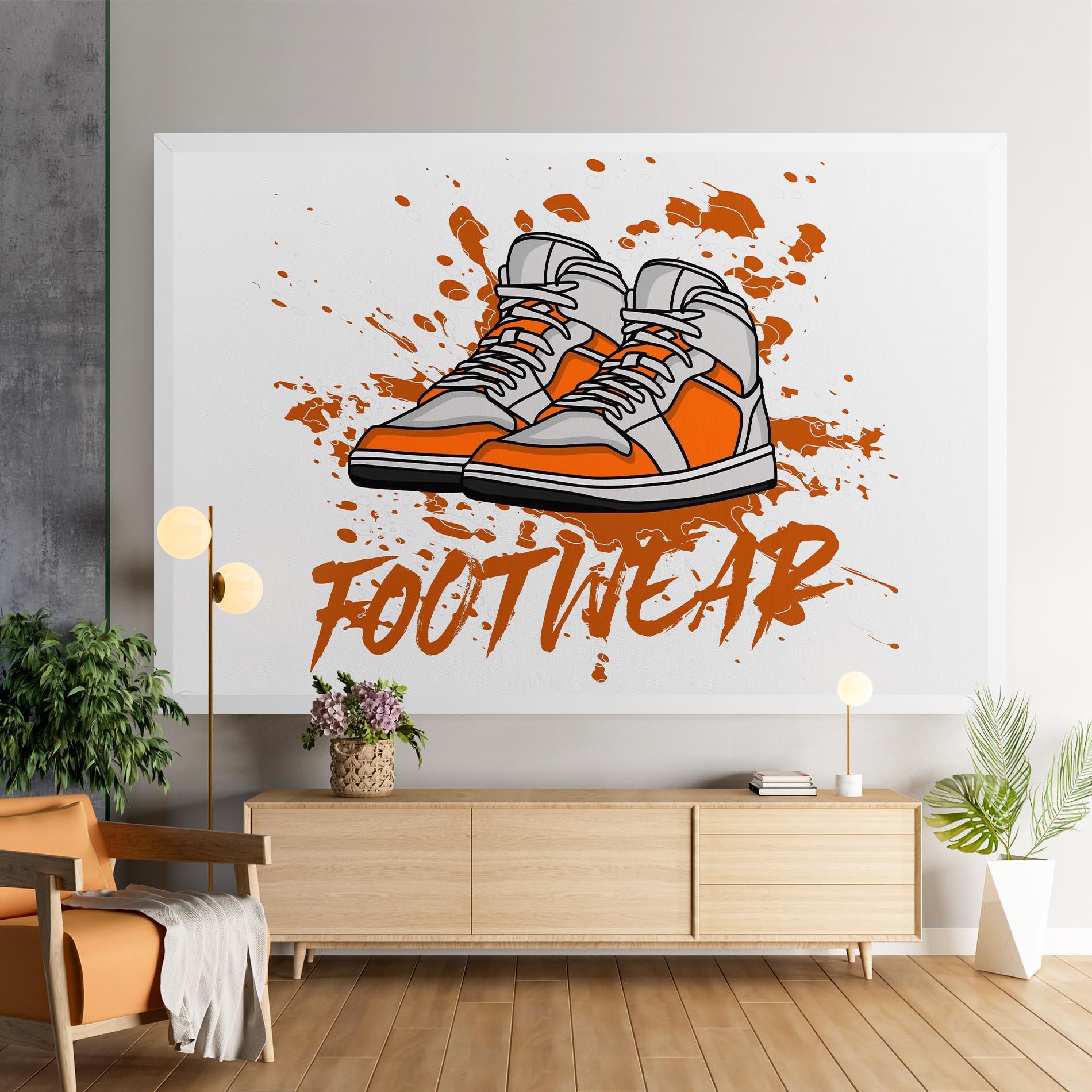 Obraz na Płótnie Orange Footwear mockup 9