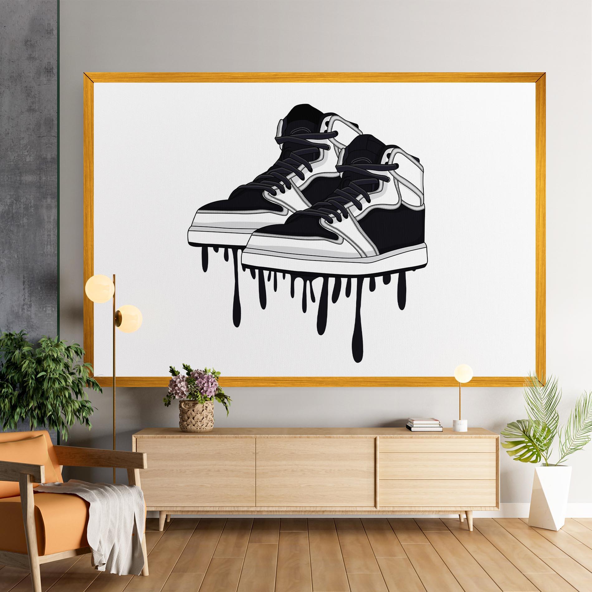 Obraz na Płótnie Black White Shoes mockup 9