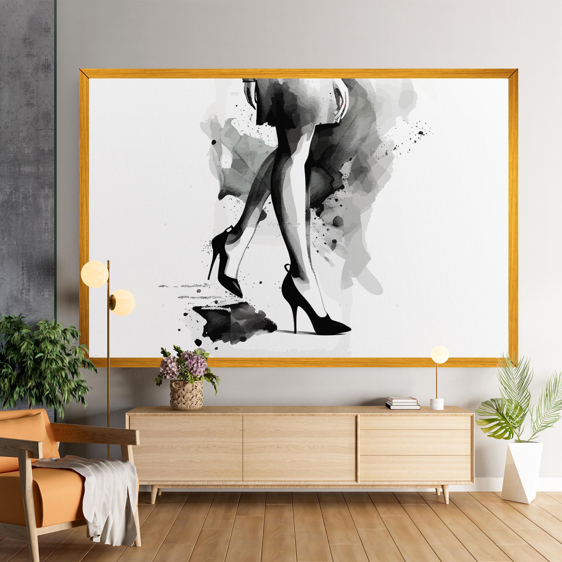 Obraz na Płótnie Watercolor Shoes mockup 9