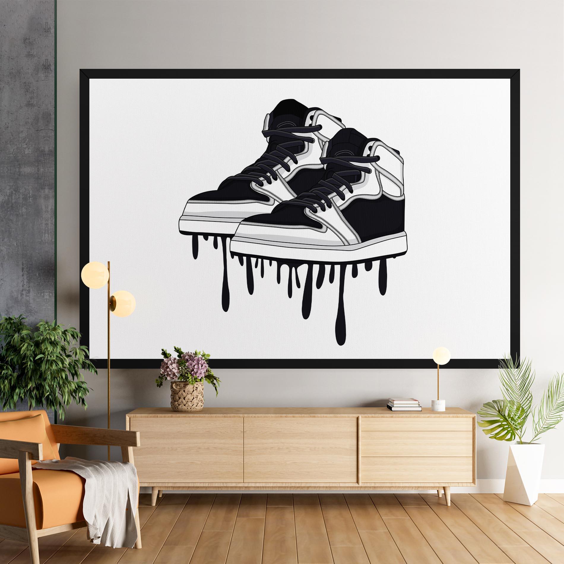 Obraz na Płótnie Black White Shoes mockup 9