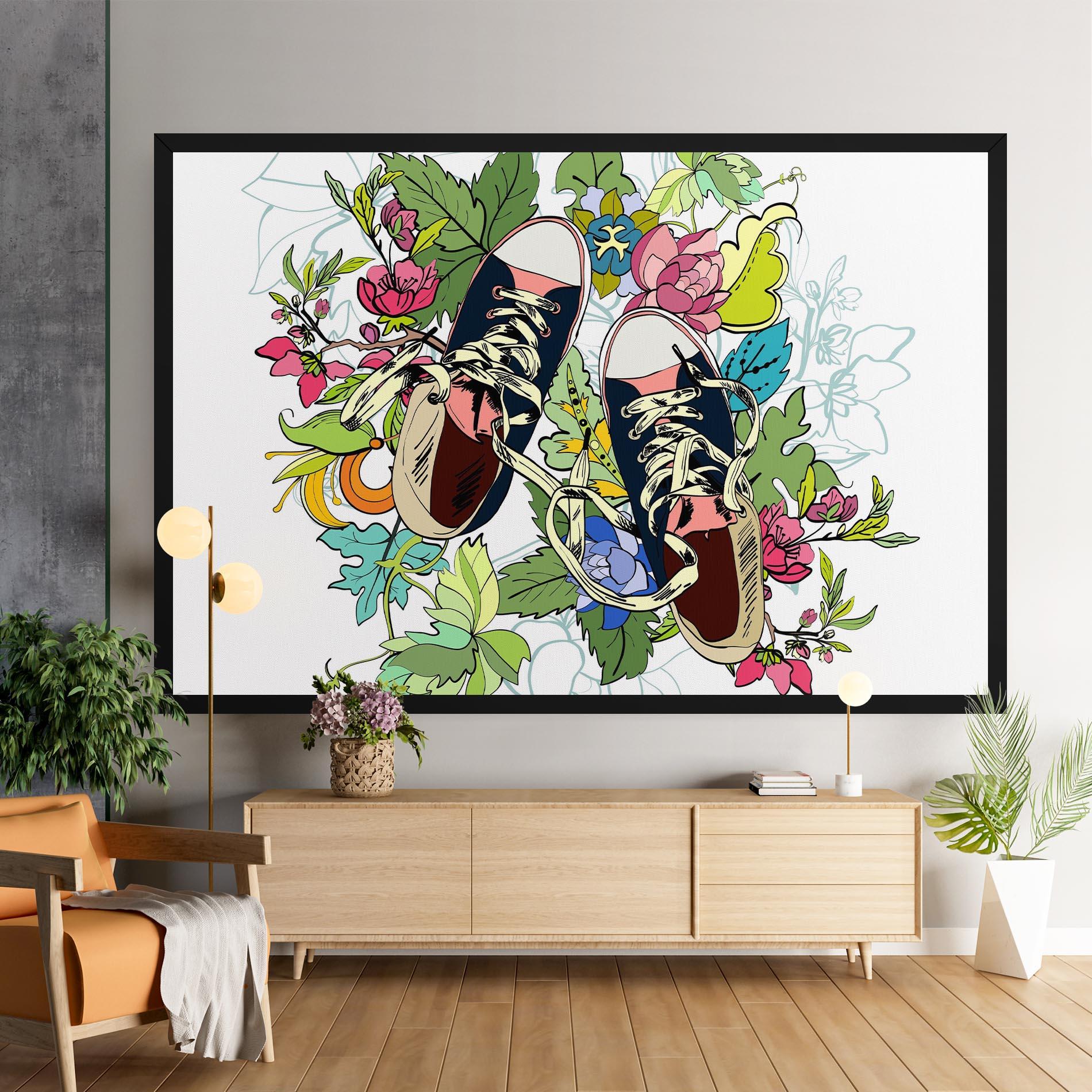 Obraz na Płótnie Flower Shoes mockup 9