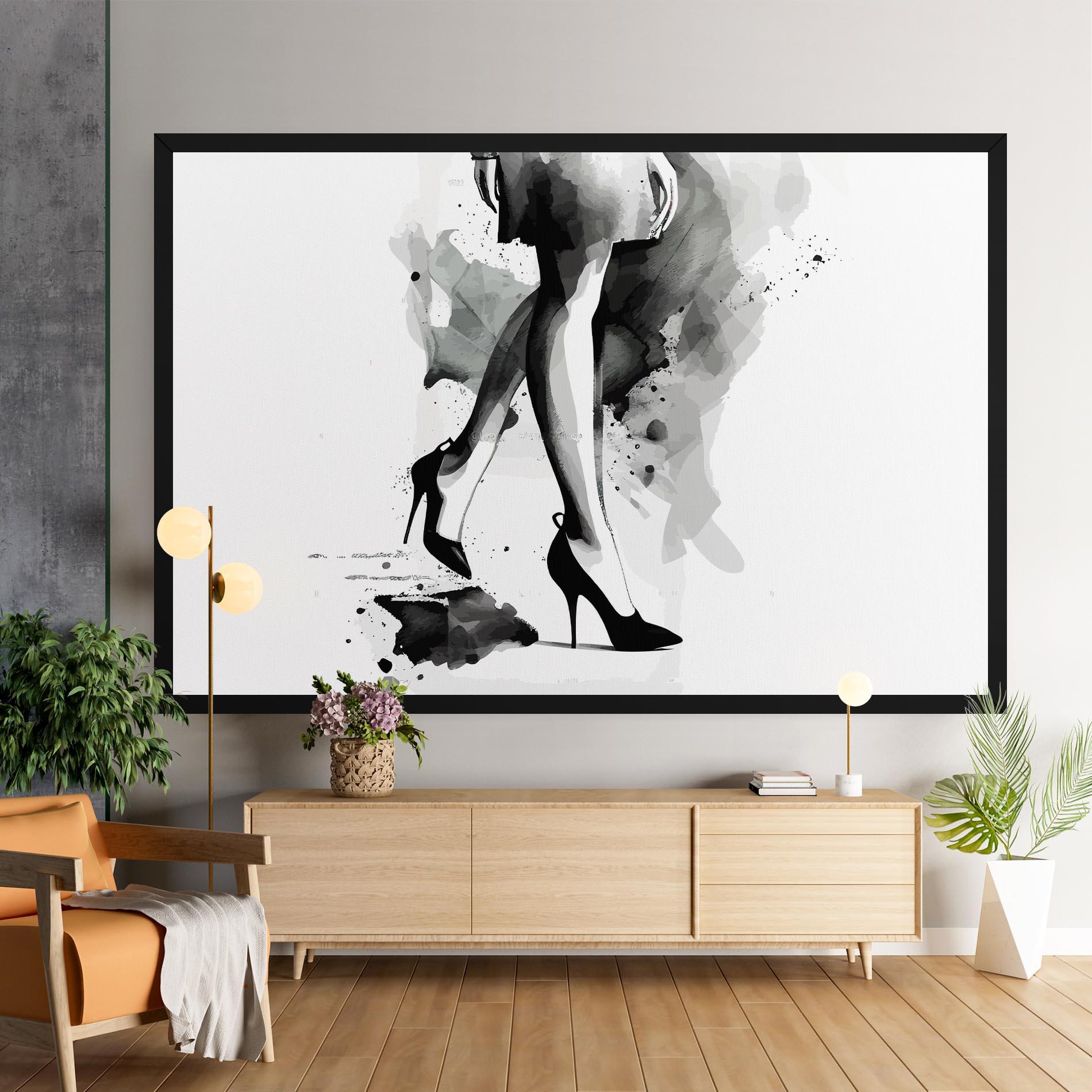 Obraz na Płótnie Watercolor Shoes mockup 9