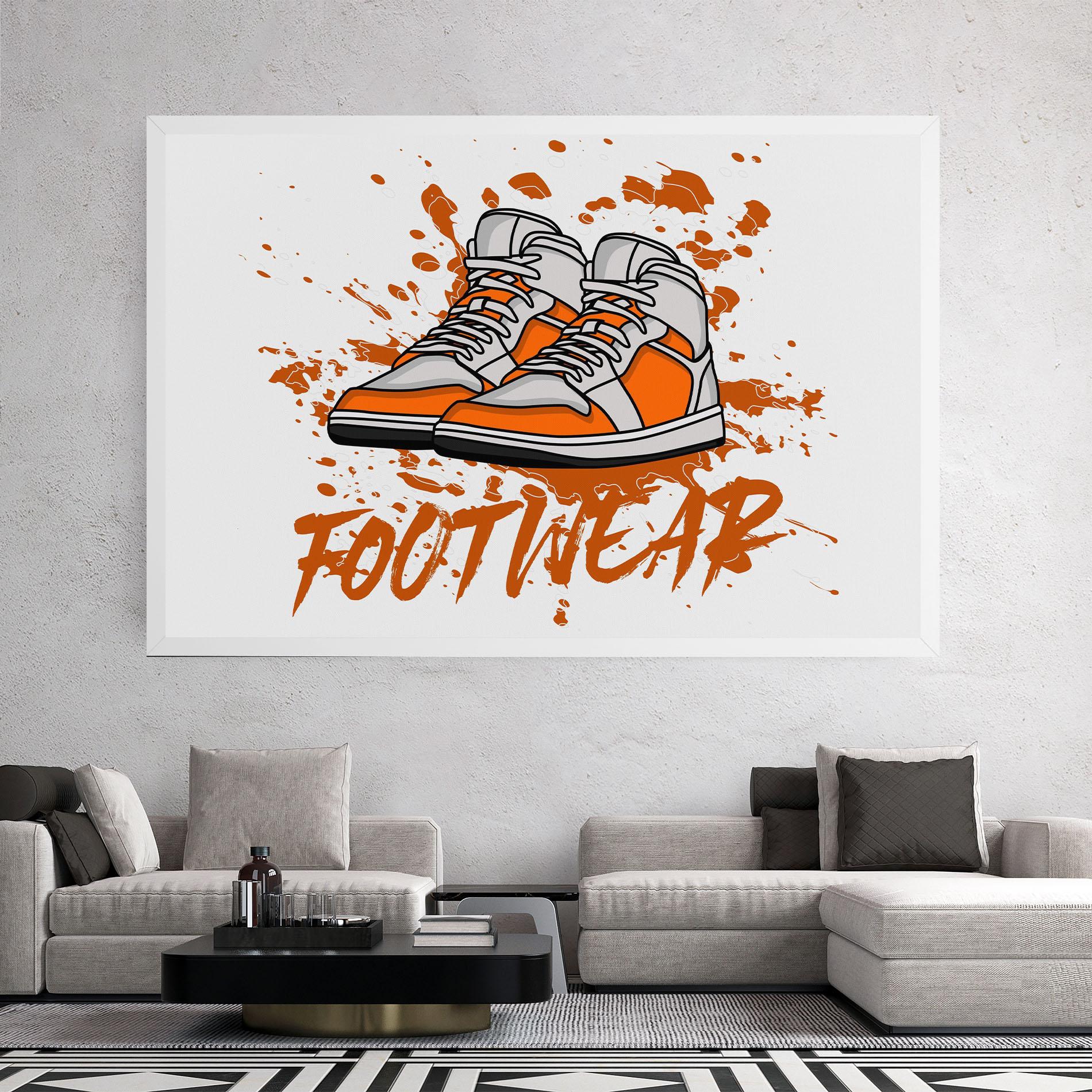 Obraz na Płótnie Orange Footwear mockup 2
