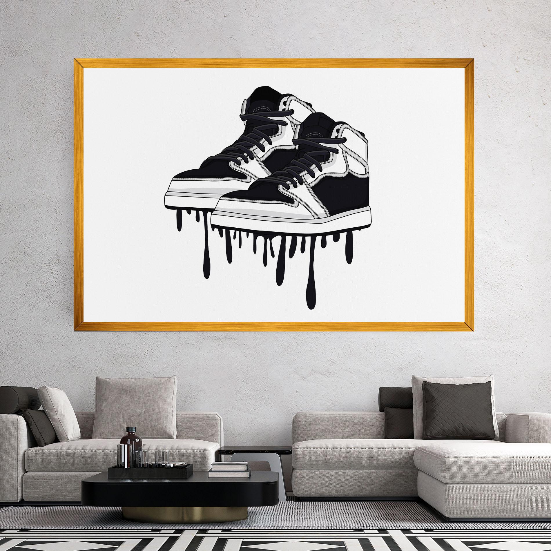 Obraz na Płótnie Black White Shoes mockup 2