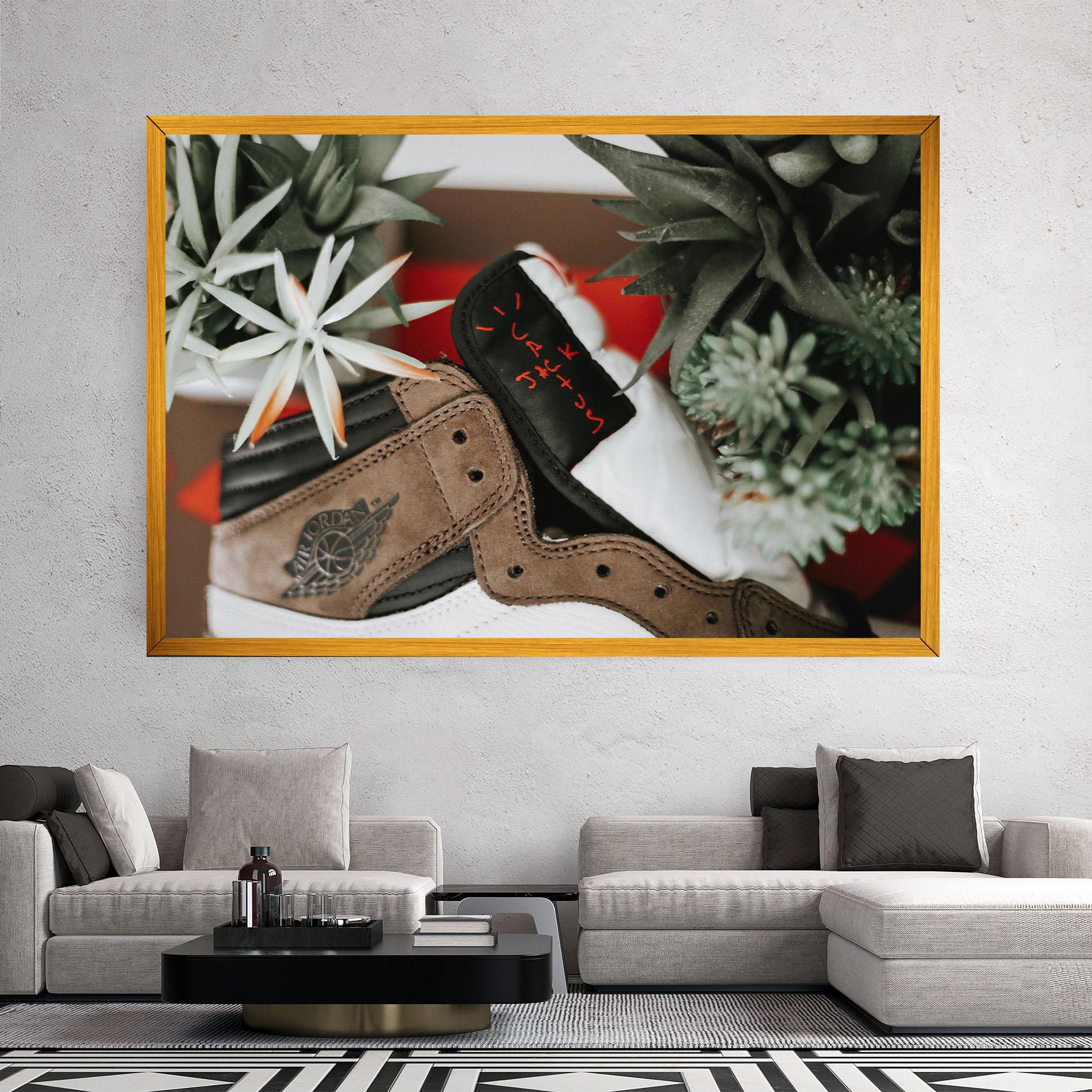 Obraz na Płótnie Brown Air Jordan mockup 2