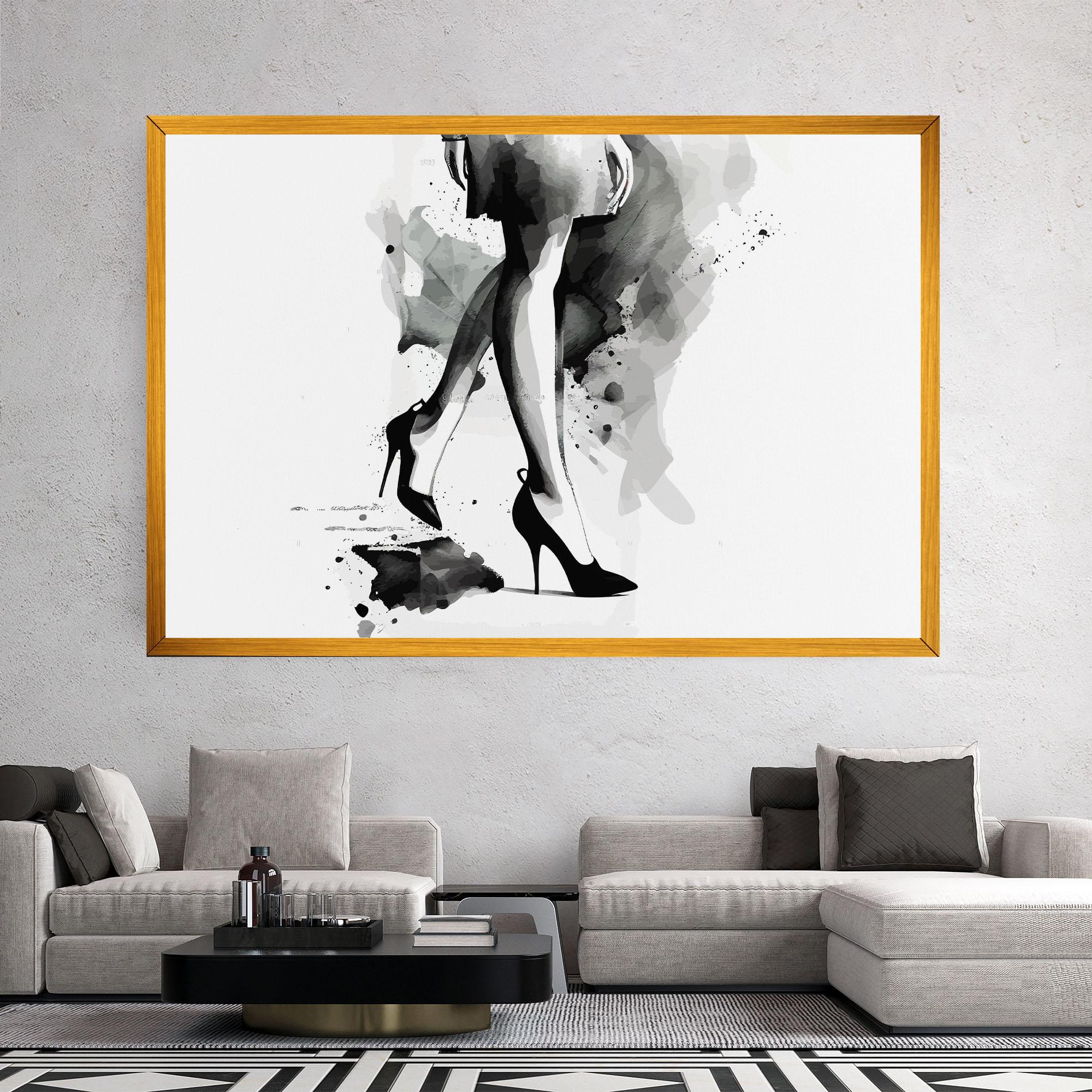 Obraz na Płótnie Watercolor Shoes mockup 2