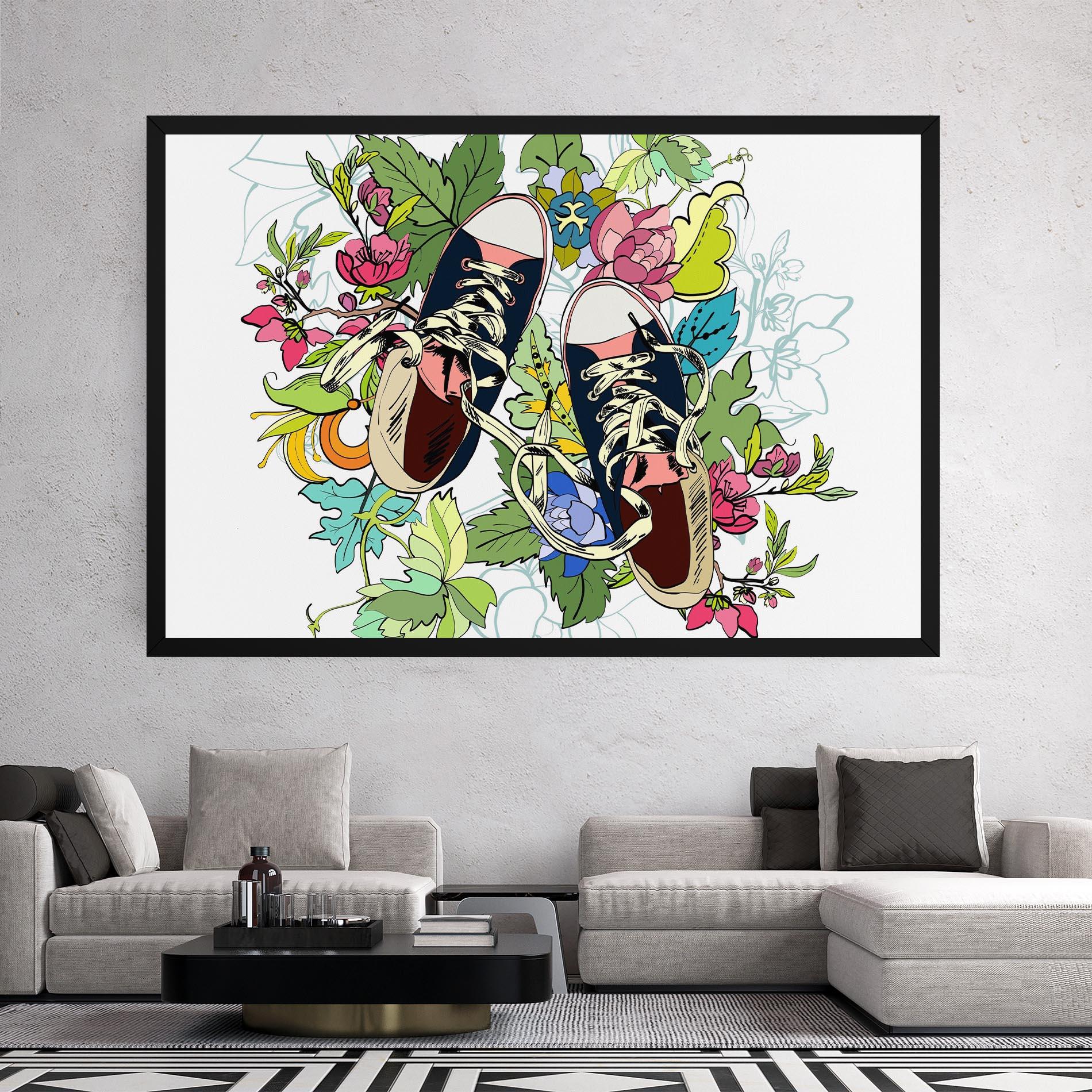 Obraz na Płótnie Flower Shoes mockup 2