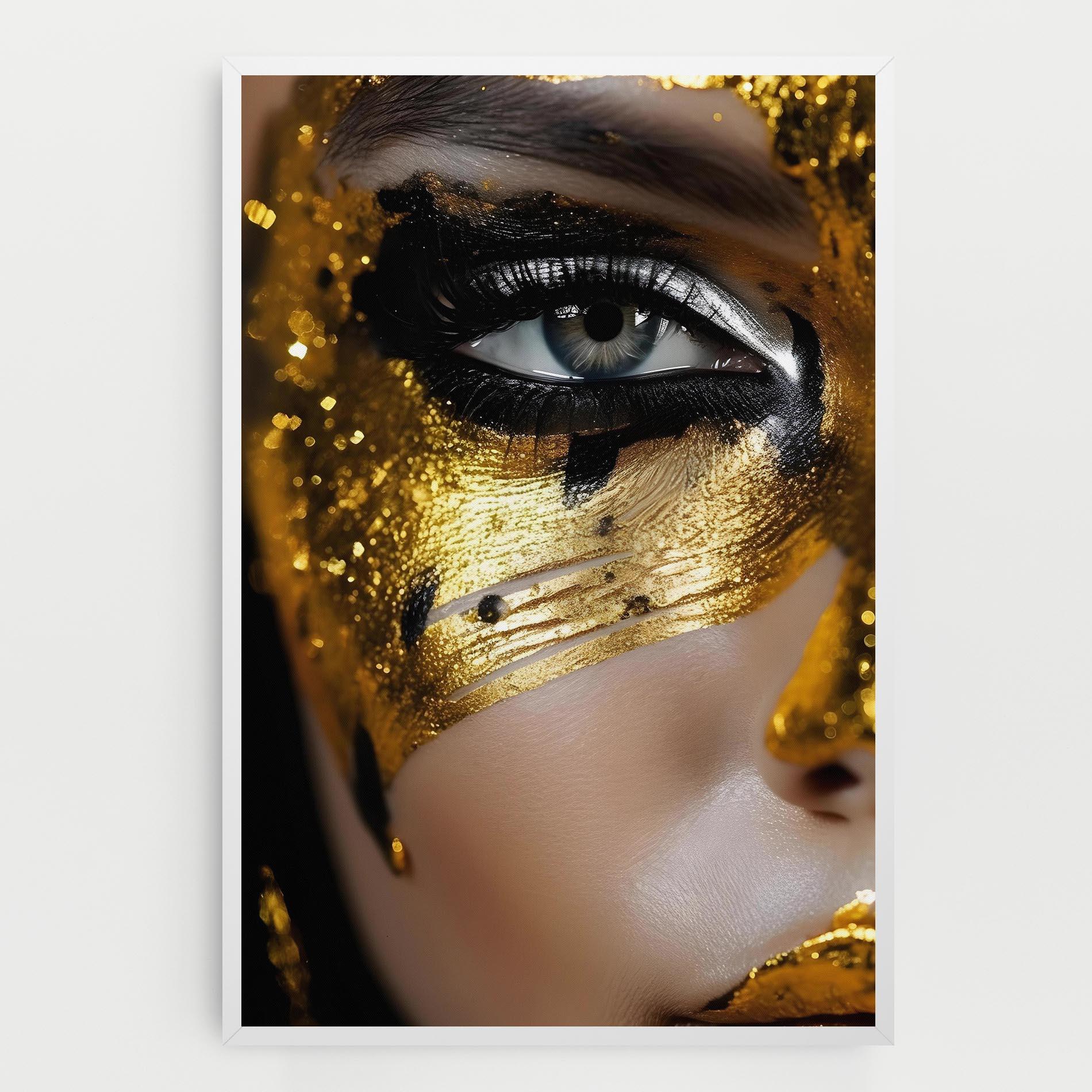 Obraz na Płótnie Black Gold Eyeliner mockup 0