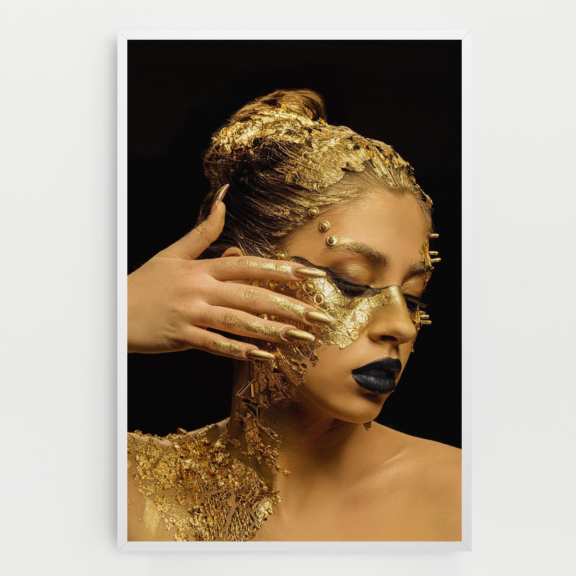 Obraz na Płótnie Festive Golden Makeup mockup 0