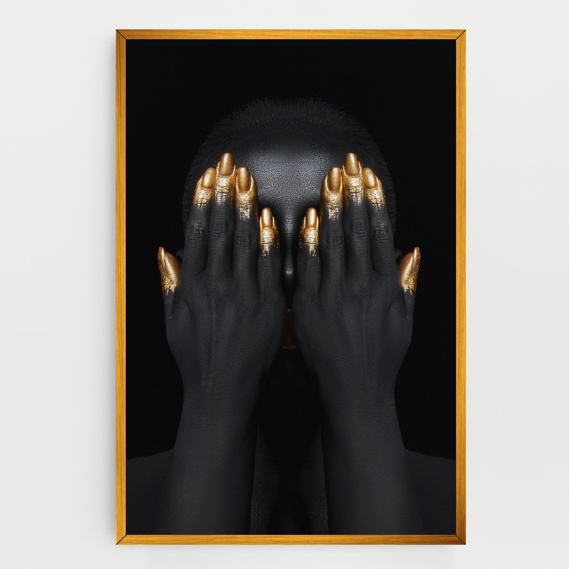 Obraz na Płótnie Gold Fingertips Chain mockup 0