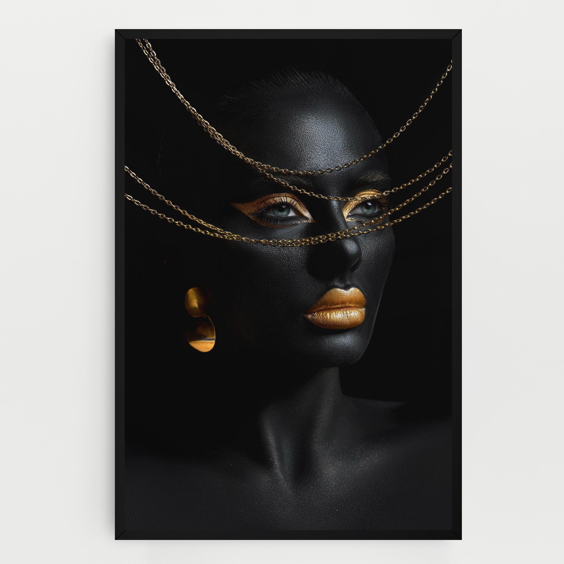 Obraz na Płótnie Gold Chain Woman mockup 0