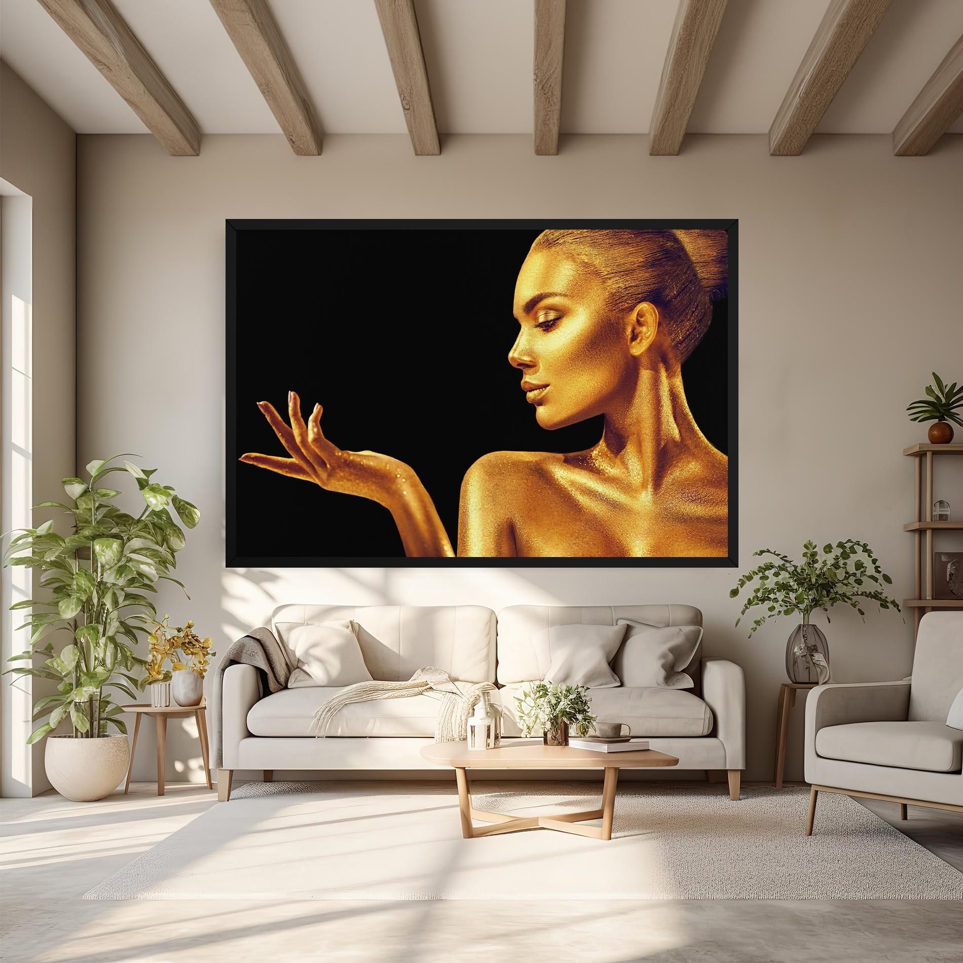 Obraz na Płótnie Golden Glamour mockup 6