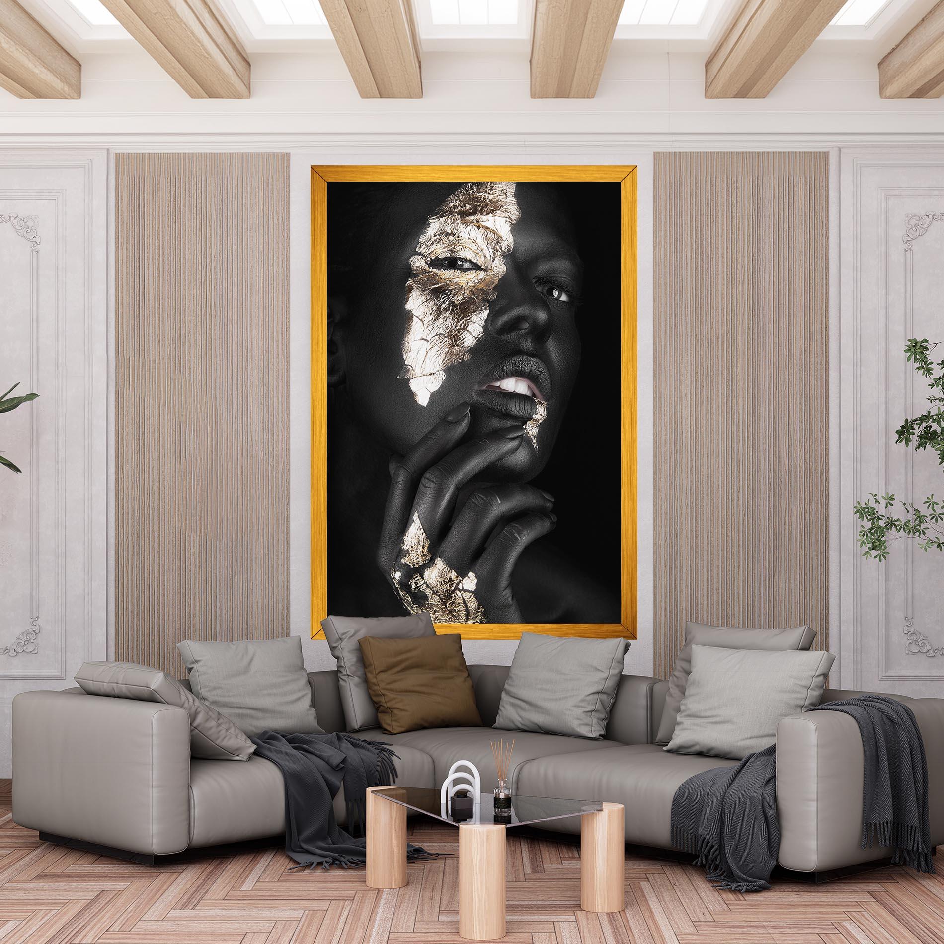 Obraz na Płótnie Golden Posture mockup 6